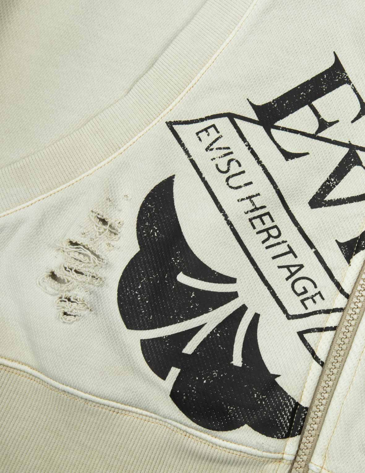 Multi Logos Print Loose Fit Washed Zip-Up Hoodie - Image 8
