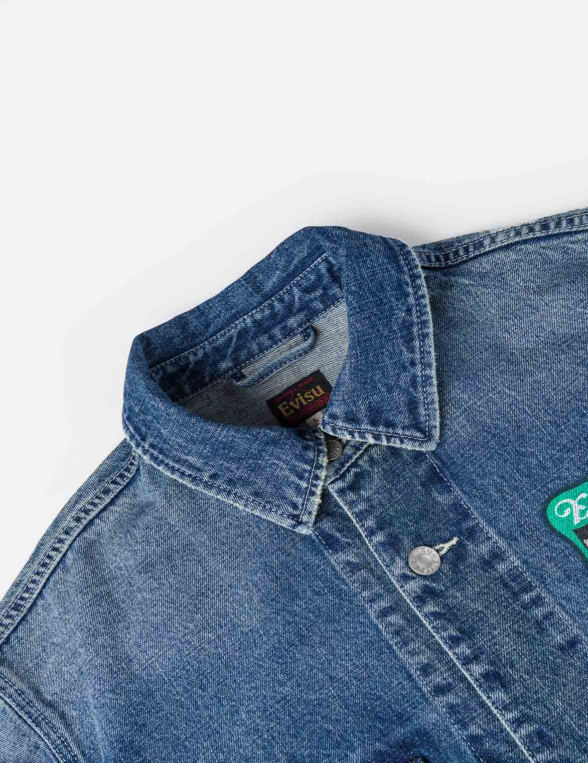 Multi Patches Denim Chore Jacket - Image 10