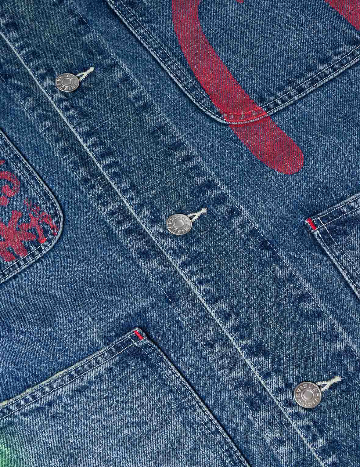 Multi Patches Denim Chore Jacket - Image 11