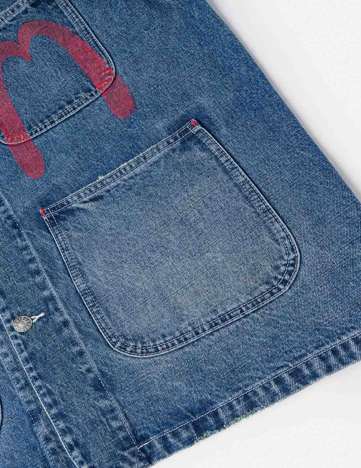Multi Patches Denim Chore Jacket - Image 12