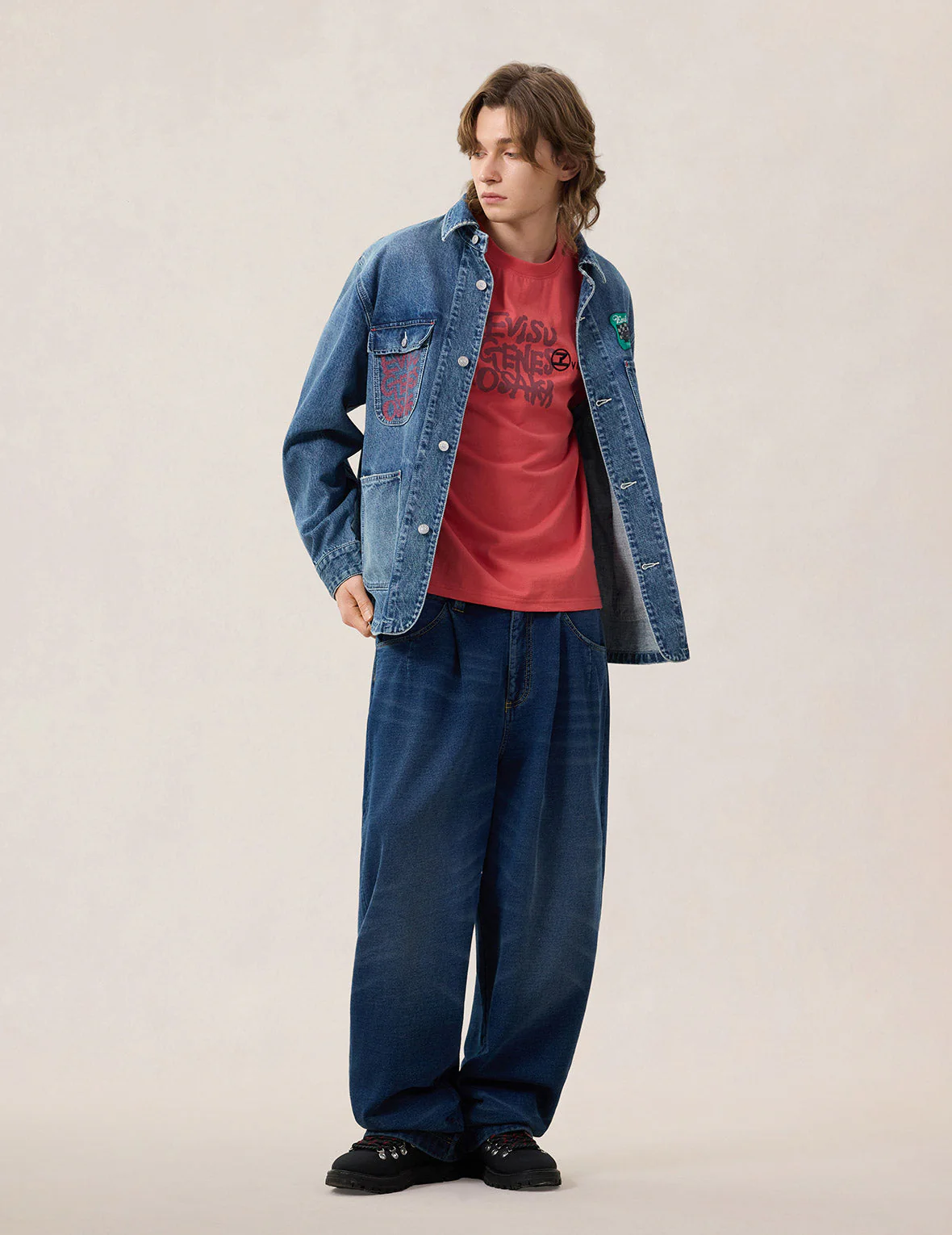 Multi Patches Denim Chore Jacket - Image 5