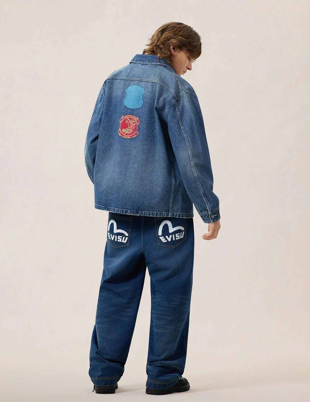 Multi Patches Denim Chore Jacket - Image 6