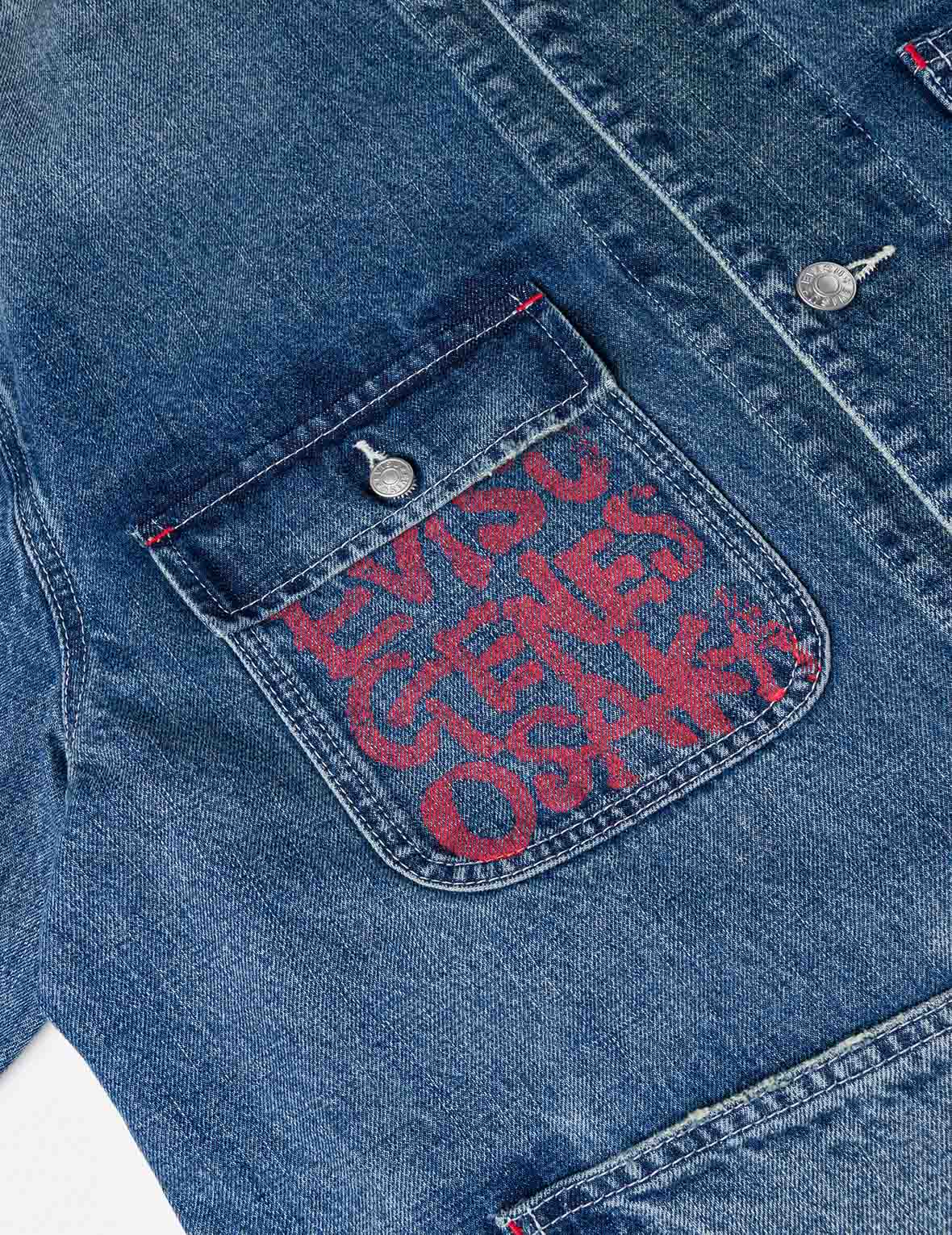 Multi Patches Denim Chore Jacket - Image 8