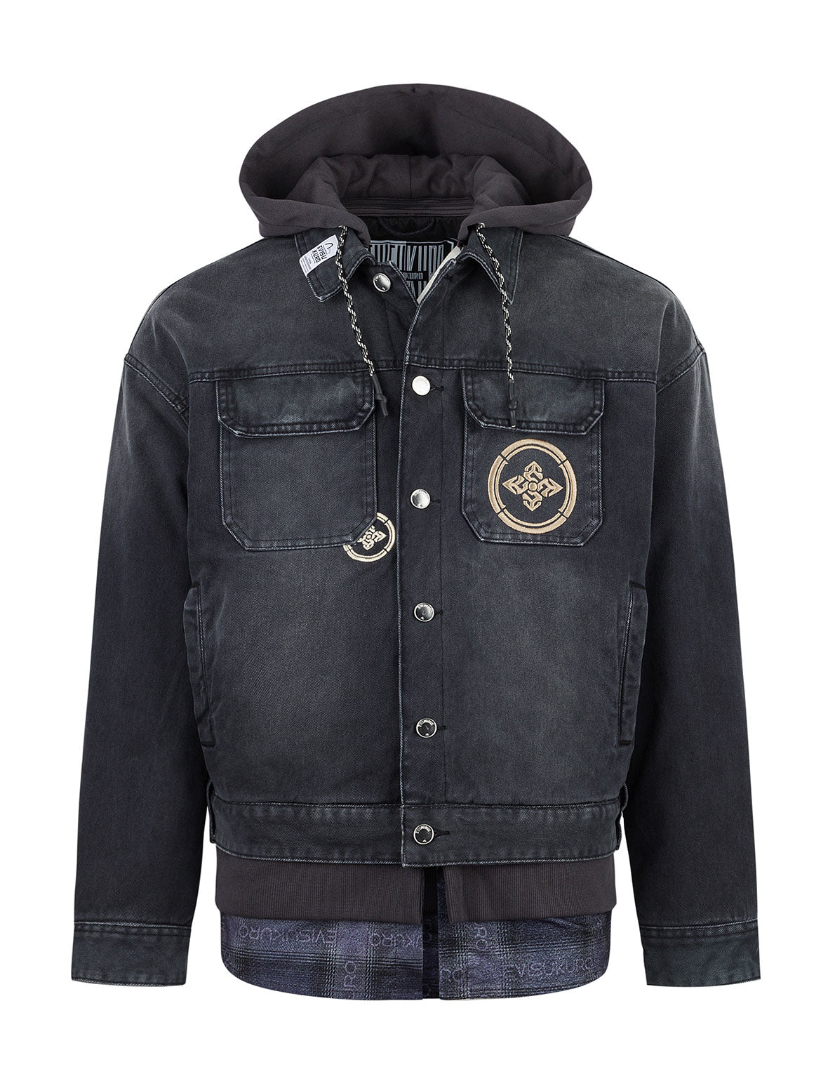 Multi-pocket and Layering Effect Relax Fit Trucker Jacket - Image 12