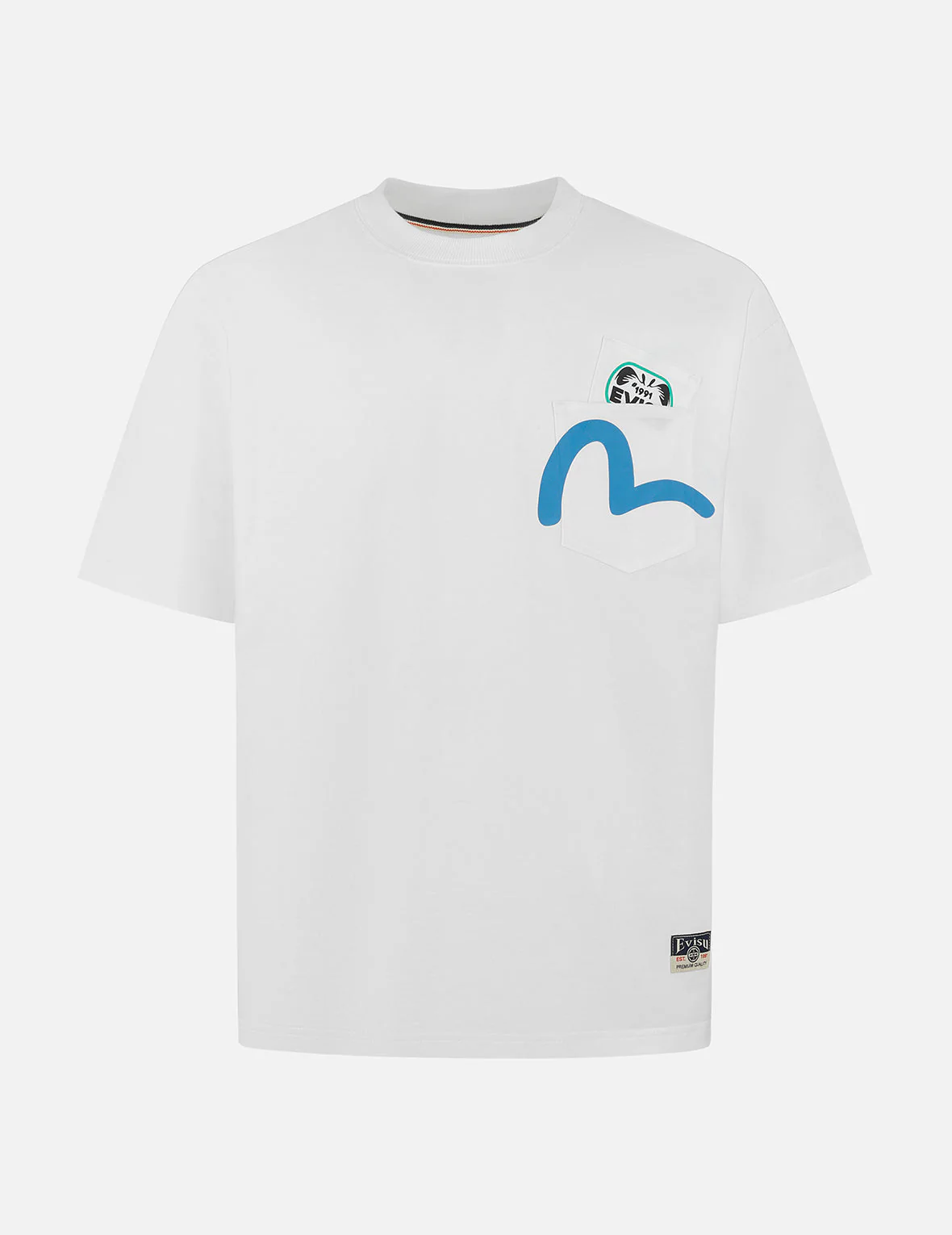 Multi-Pocket and Multi-Print Detail Relax Fit T-Shirt - Image 3