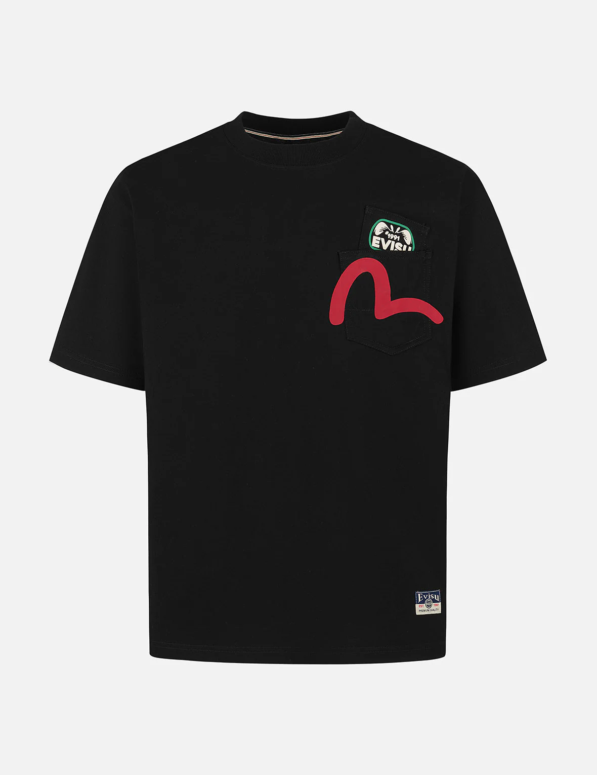 Multi-Pocket and Multi-Print Detail Relax Fit T-Shirt - Image 4