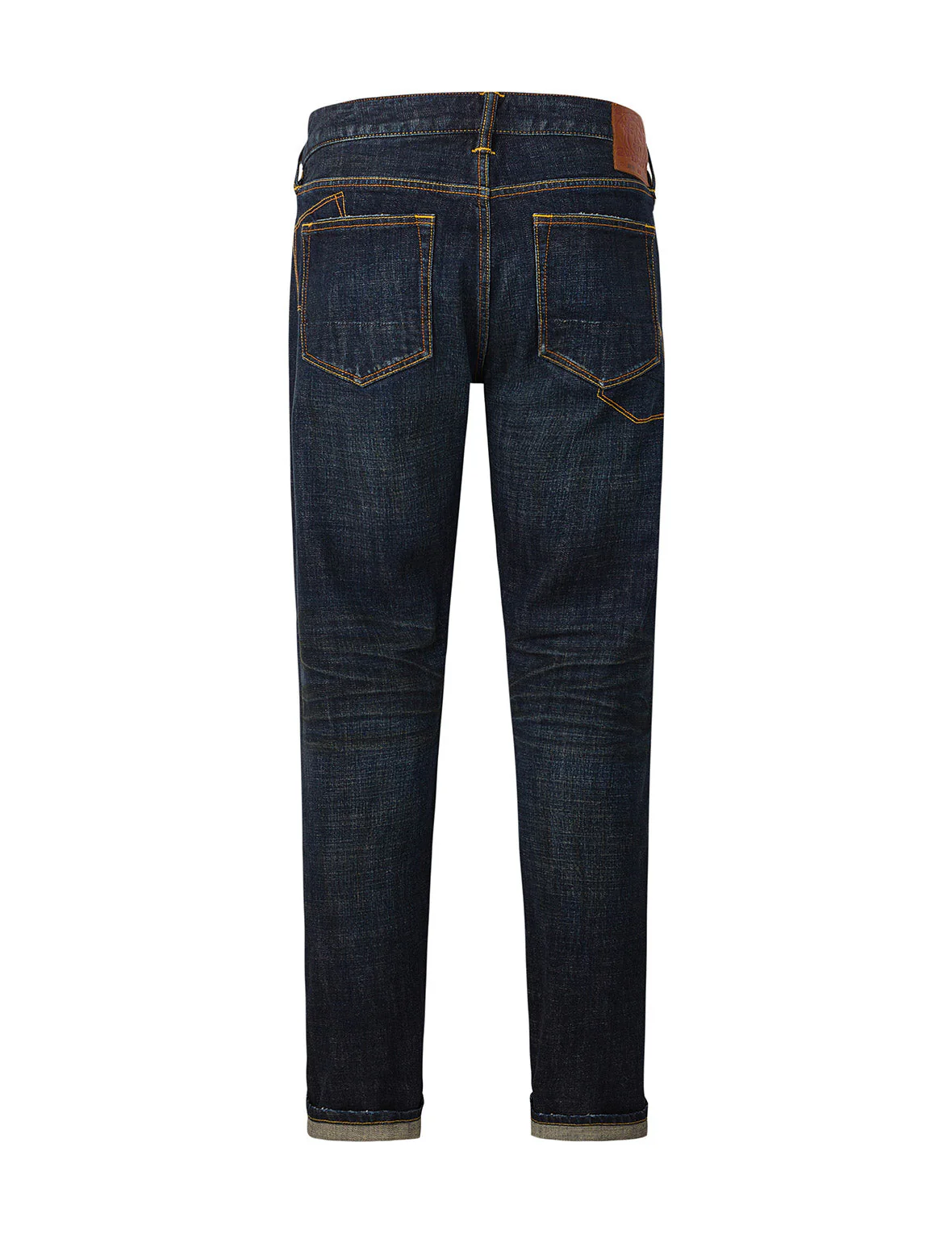 Multi-pocket Dark-toned Washed Slim Fit Jeans #2010 - Image 8