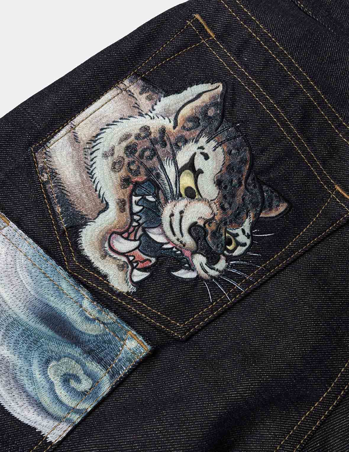 Multi-Pocket Embroidery Patch Jeans #2020 - Image 6