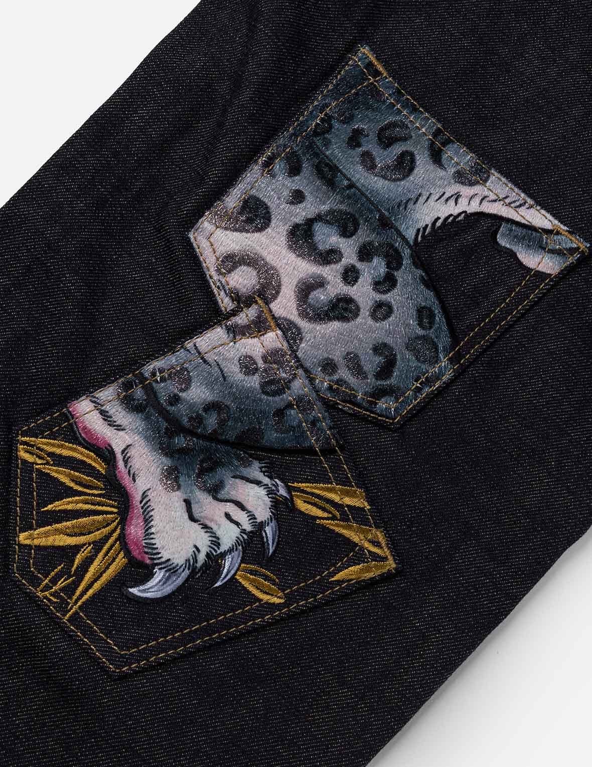 Multi-Pocket Embroidery Patch Jeans #2020 - Image 9