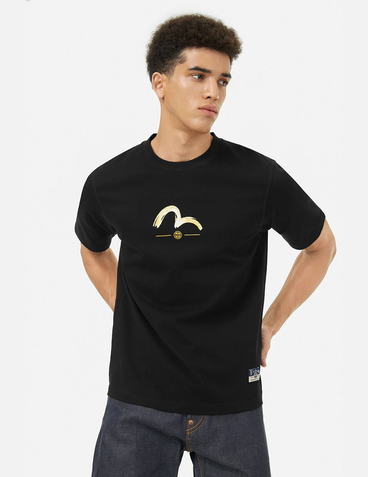 Multi-Pocket Print and Seagull Brushstroke Daicock Print Regular Fit T-Shirt - Image 2