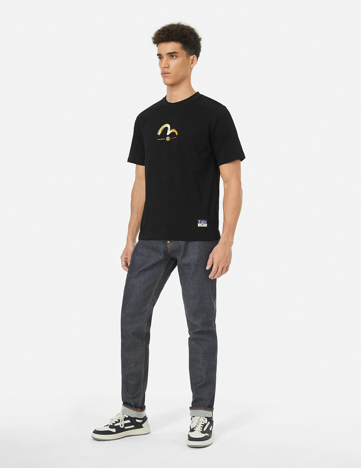 Multi-Pocket Print and Seagull Brushstroke Daicock Print Regular Fit T-Shirt - Image 4