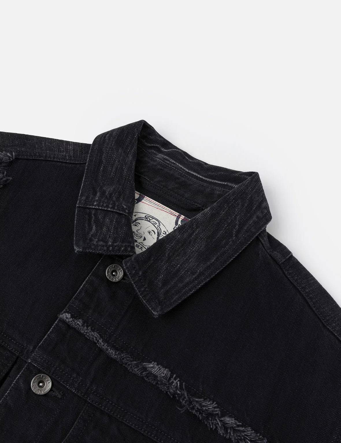 Multi-Pocket Relax Fit Washed Denim Jacket - Image 10