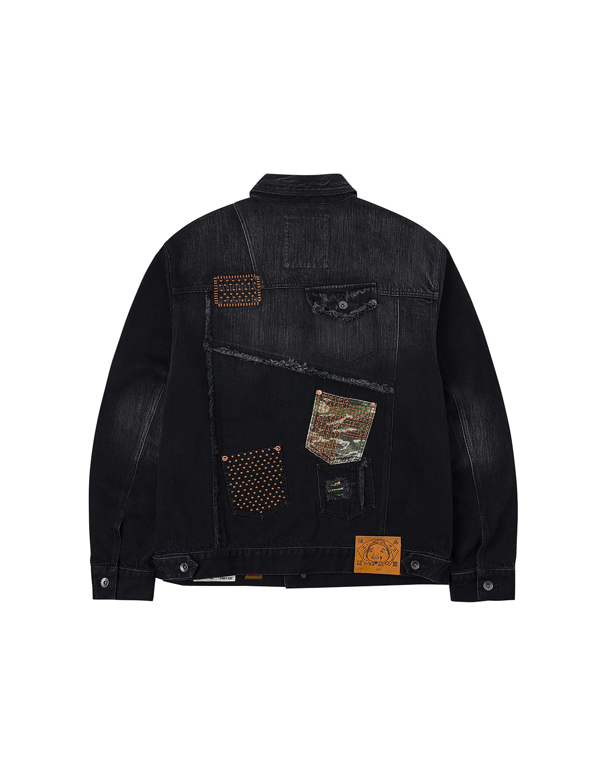 Multi-Pocket Relax Fit Washed Denim Jacket - Image 15