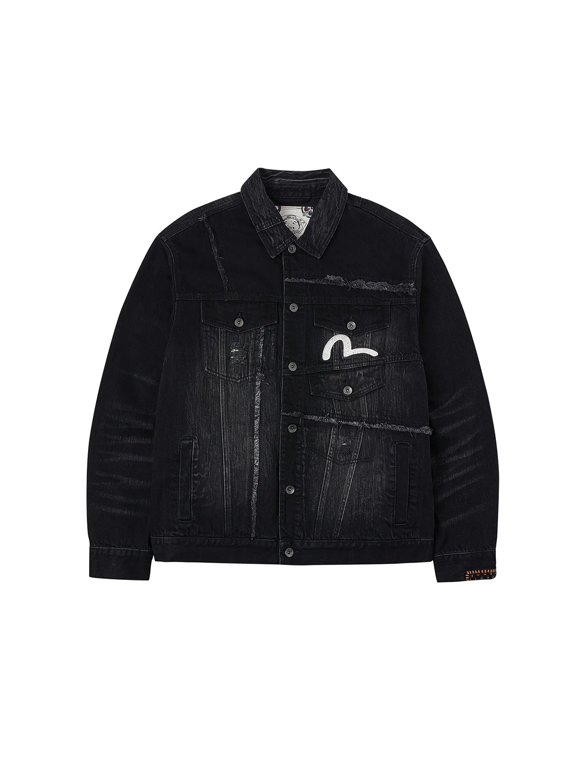 Multi-Pocket Relax Fit Washed Denim Jacket - Image 2