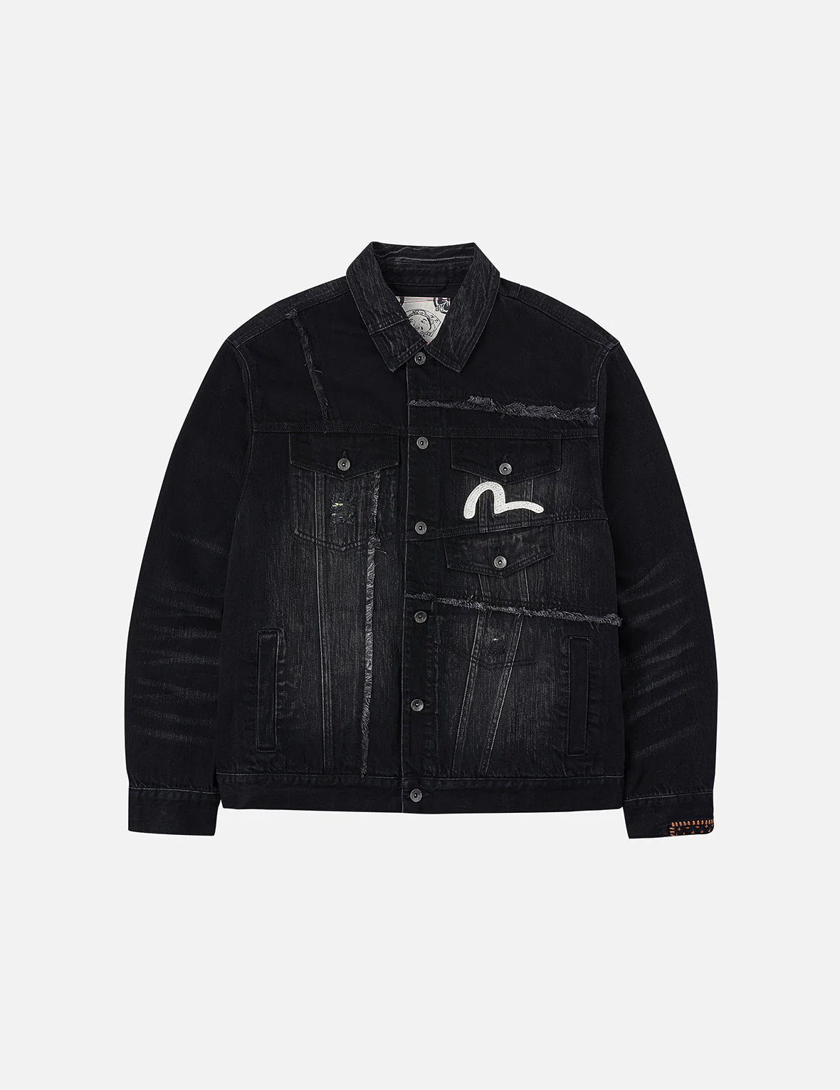 Multi-Pocket Relax Fit Washed Denim Jacket - Image 4