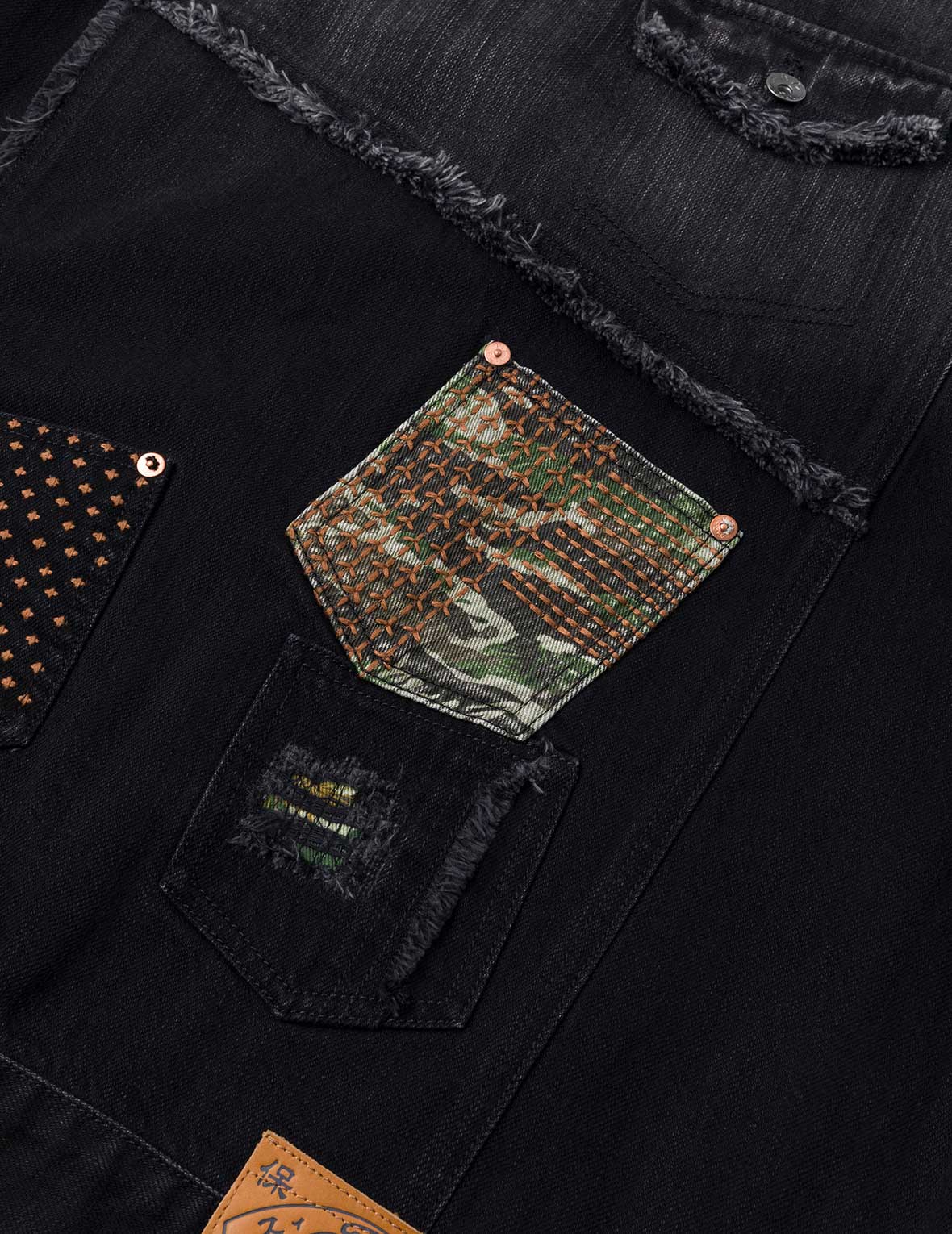 Multi-Pocket Relax Fit Washed Denim Jacket - Image 8