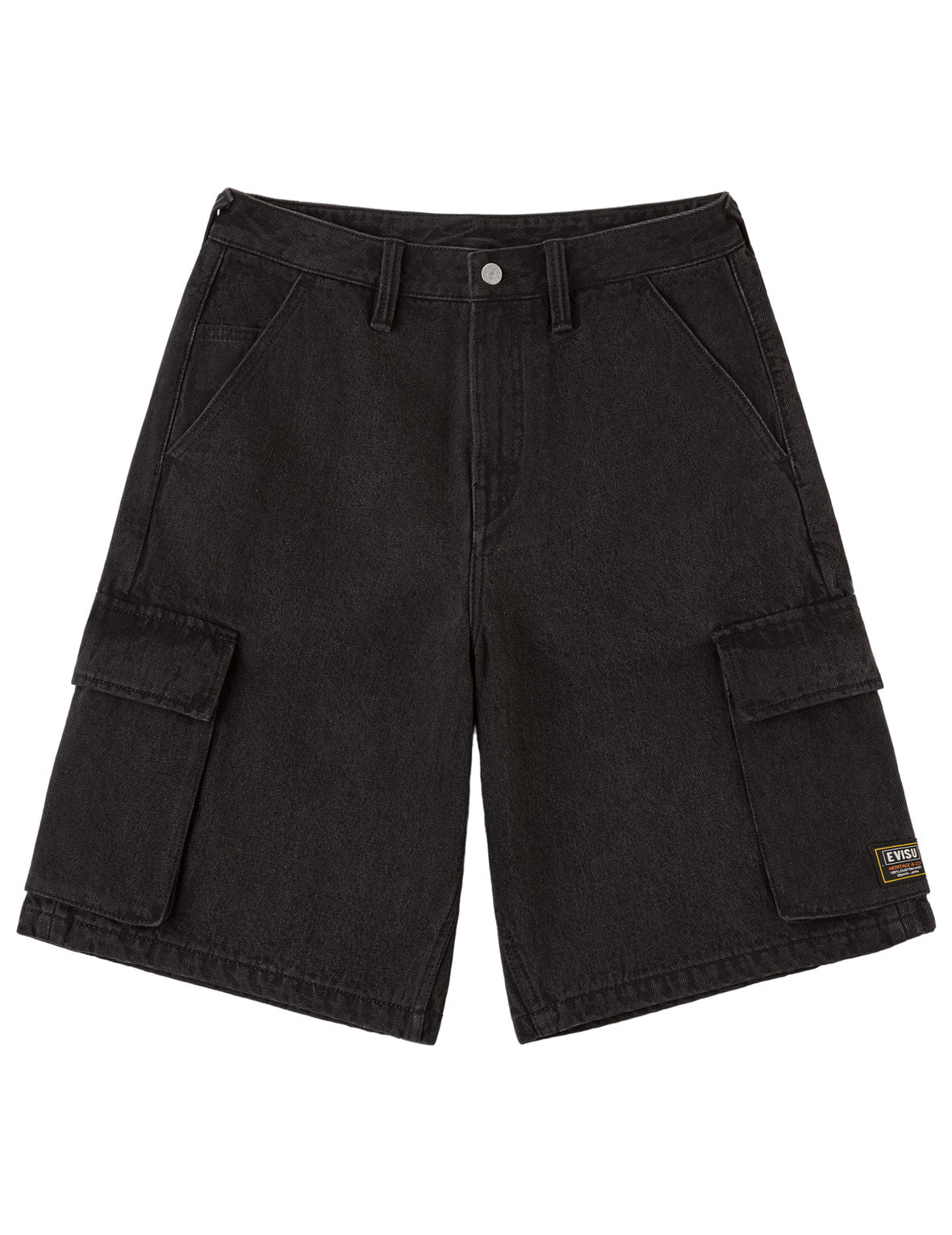 Multi-Pocket Seagull Black Jorts - Image 2