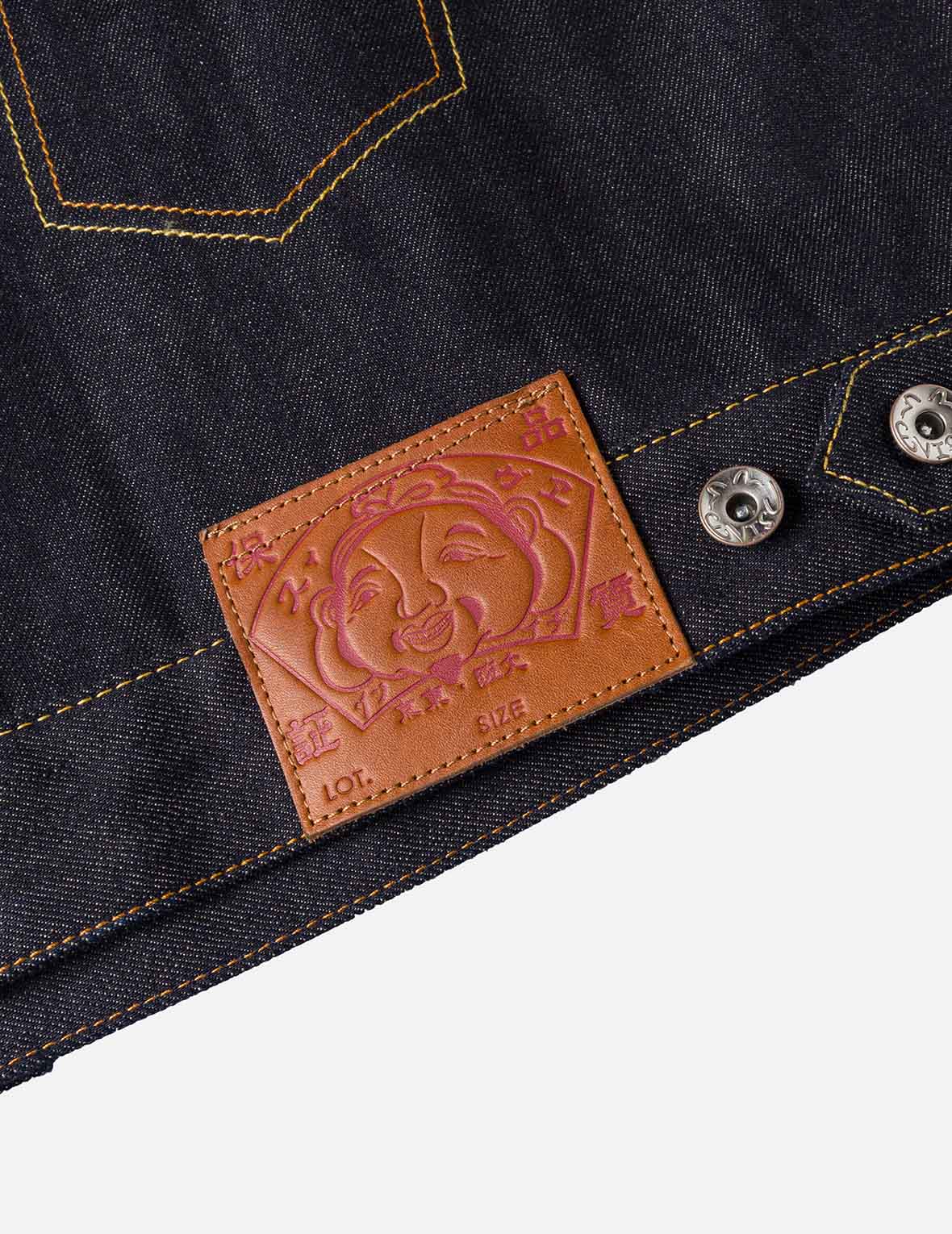 Multi-Pocket with Brocade Patch Relax Fit Denim Jacket - Image 13