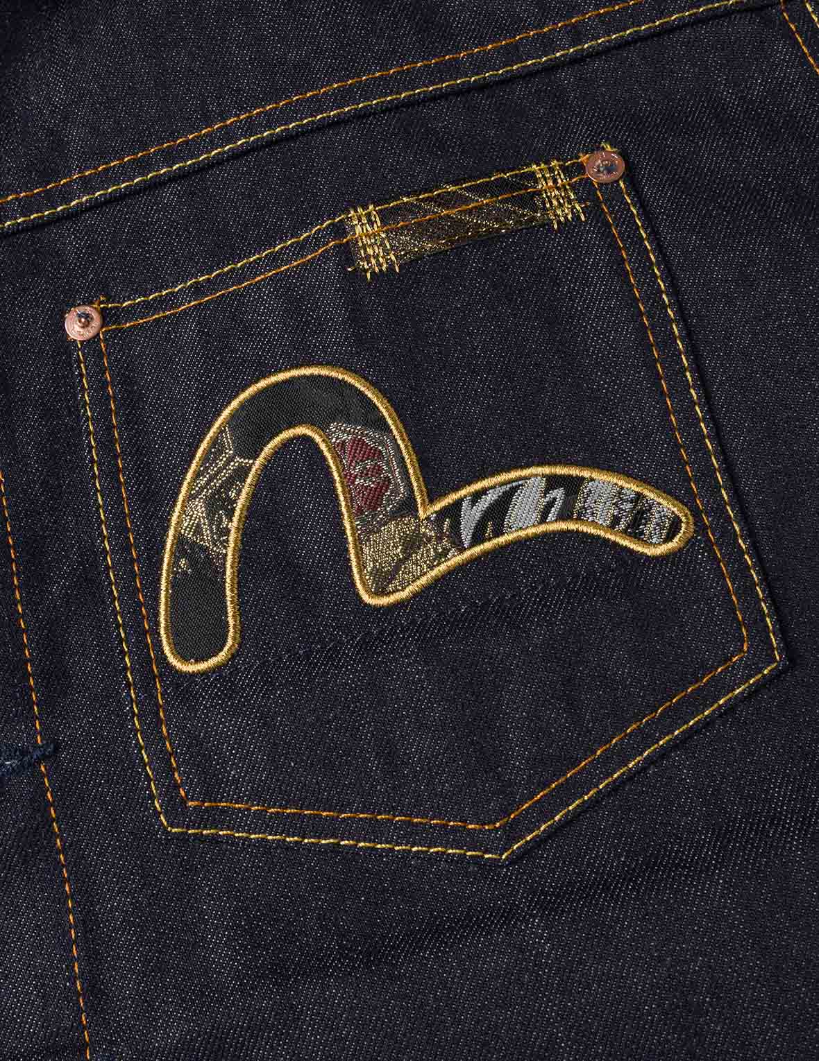 Multi-Pocket with Brocade Patch Relax Fit Denim Jacket - Image 9