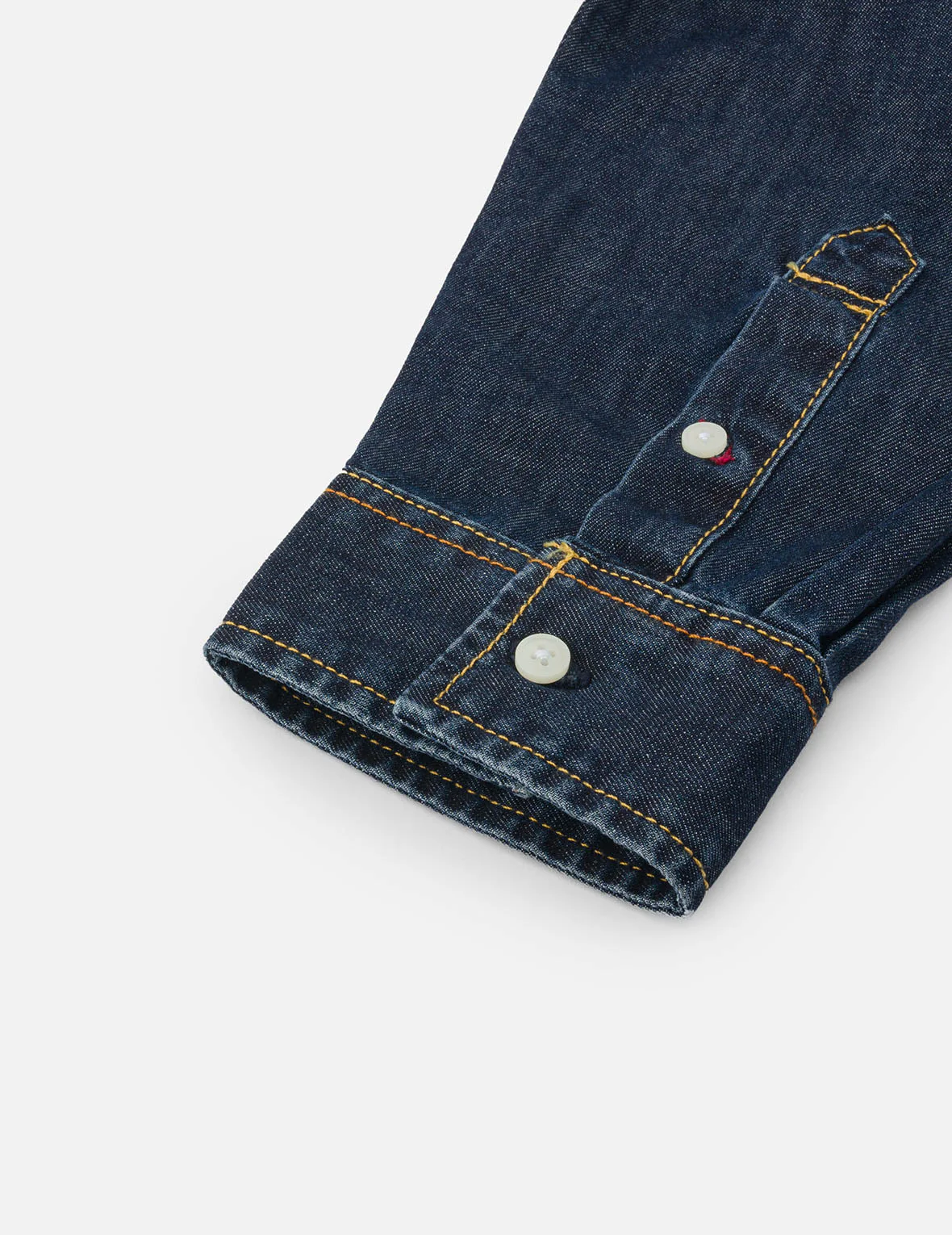 Multi-Pocket with Brocade Patch Relax Fit Denim Shirt - Image 12