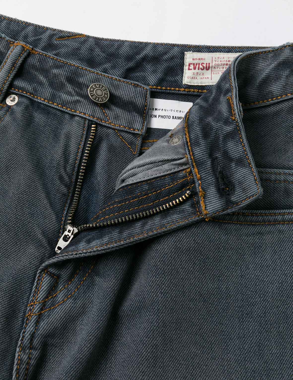 Multi-Pocket with Multi Logos Embroidery Cropped Jeans - Image 9