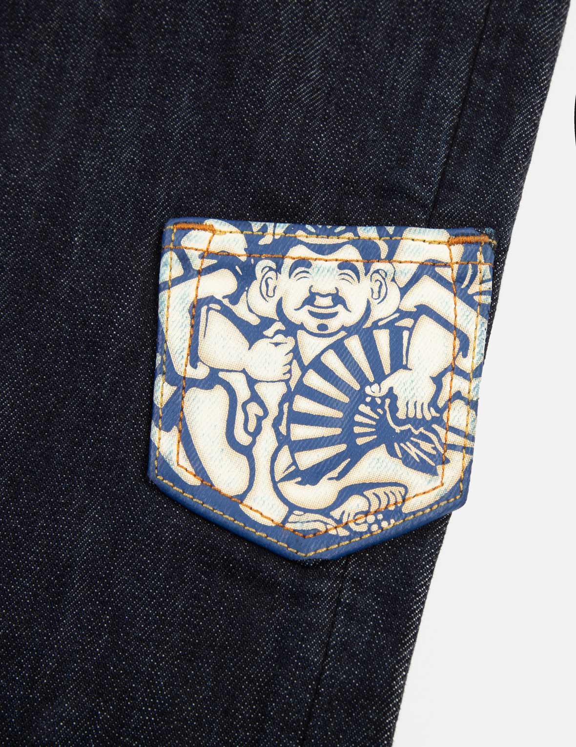 Multi Pocket with Seagull Embroidery Relax Fit Denim Joggers - Image 9