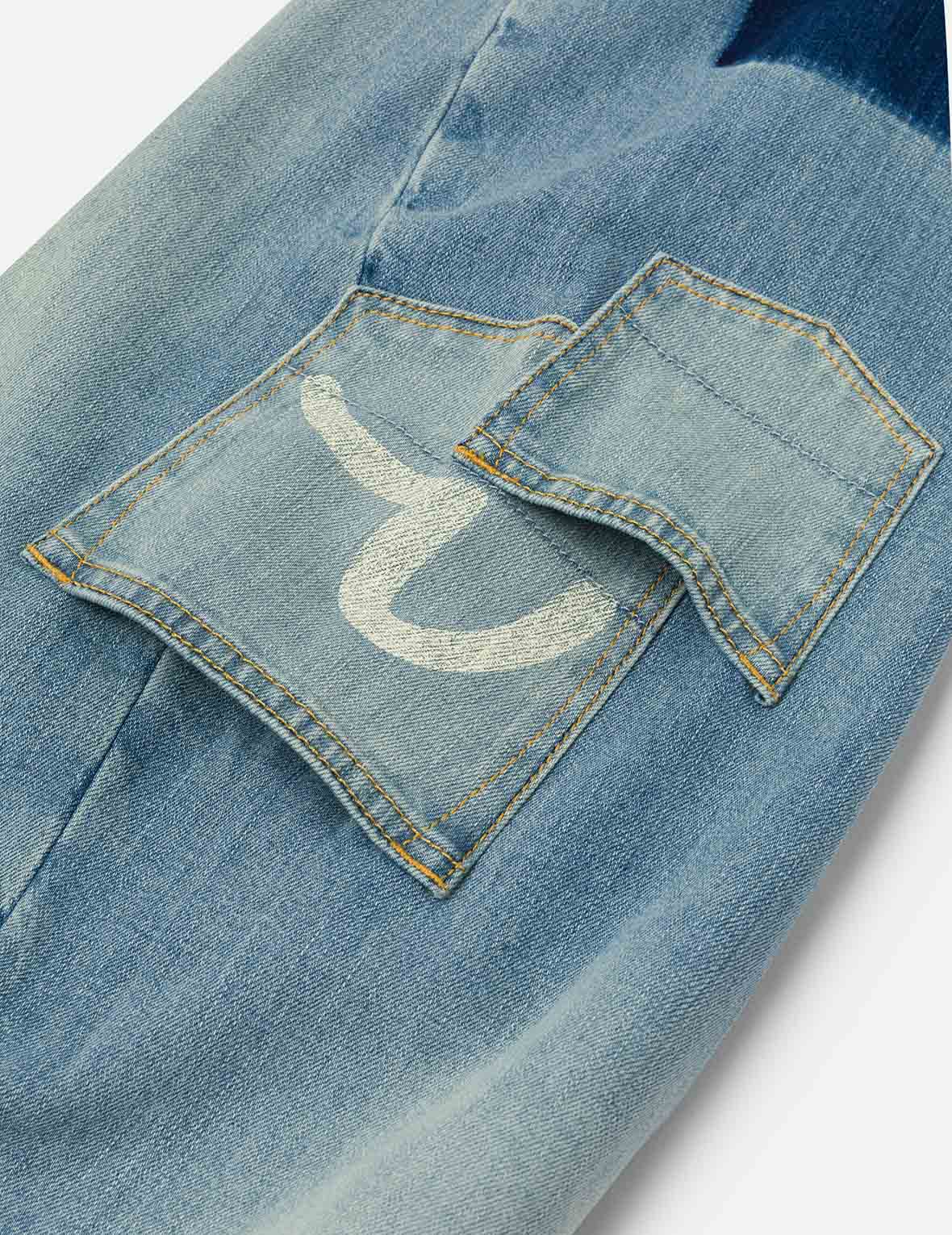 Multi-Pocket with Seagull Print 3D Fit Jeans - Image 11