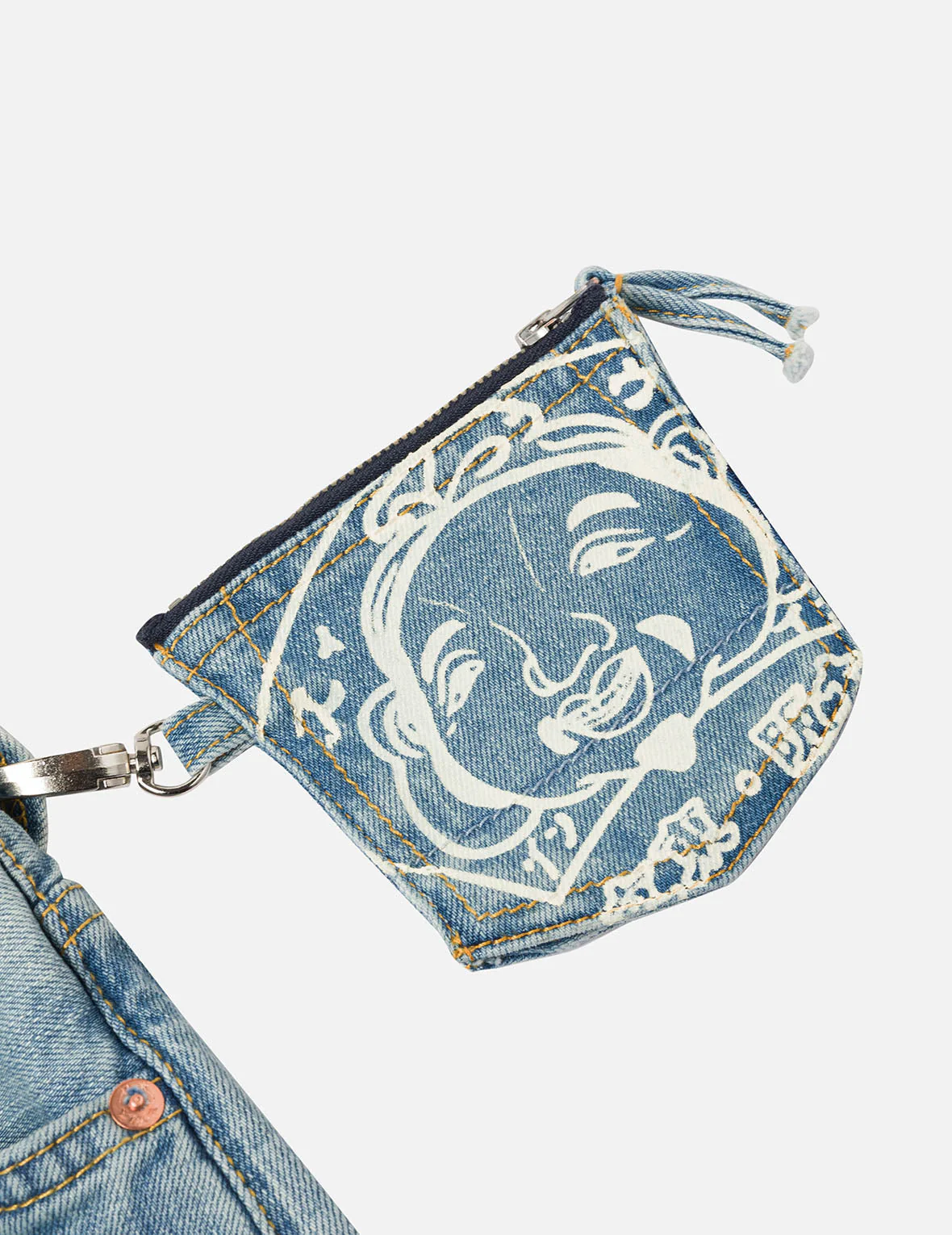 Multi-Pocket with Seagull Print 3D Fit Jeans - Image 14