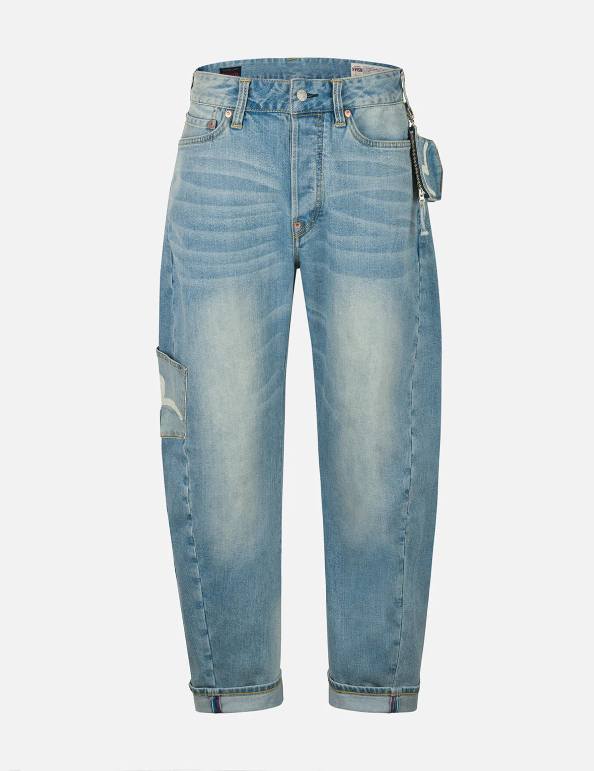Multi-Pocket with Seagull Print 3D Fit Jeans - Image 2