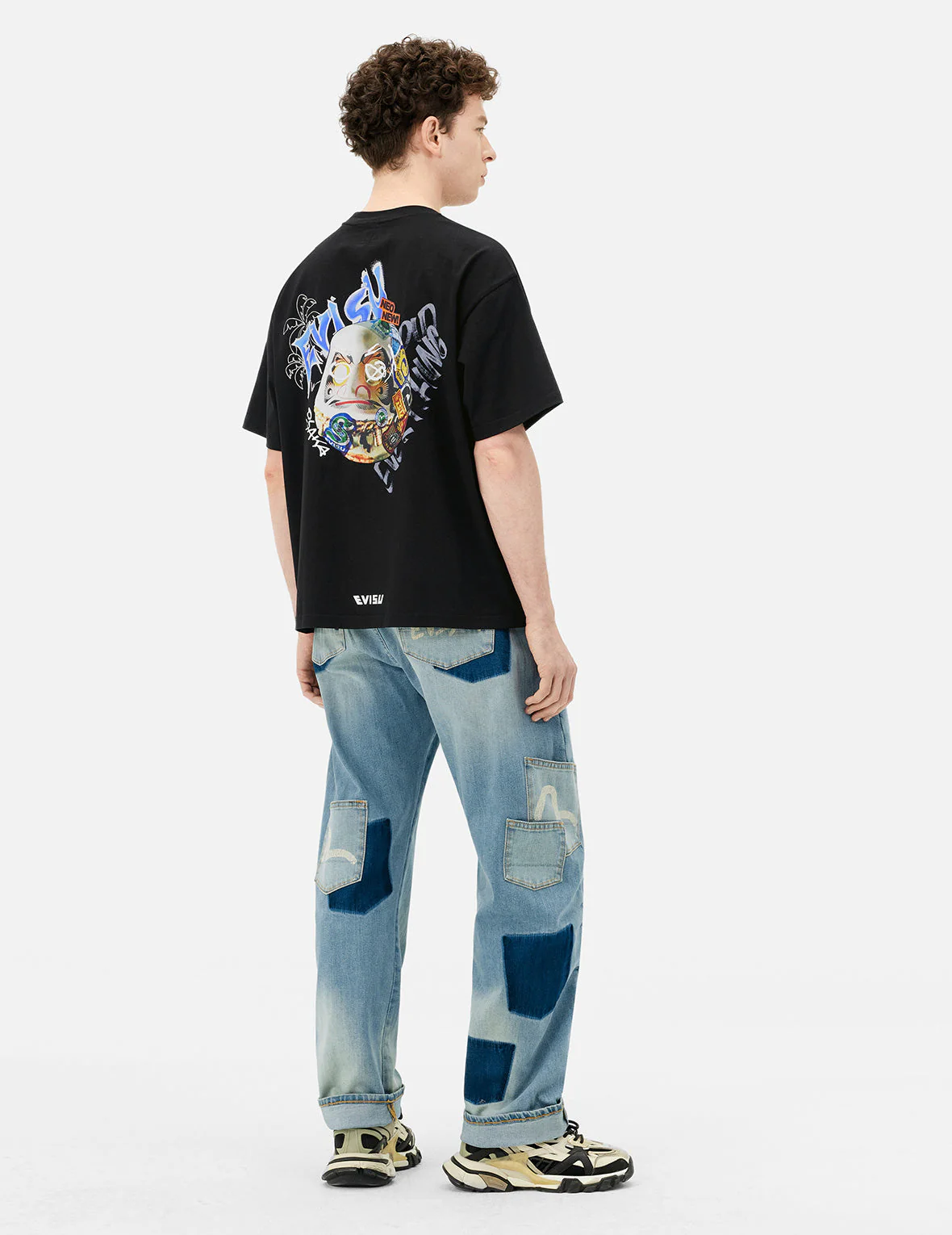 Multi-Pocket with Seagull Print 3D Fit Jeans - Image 4