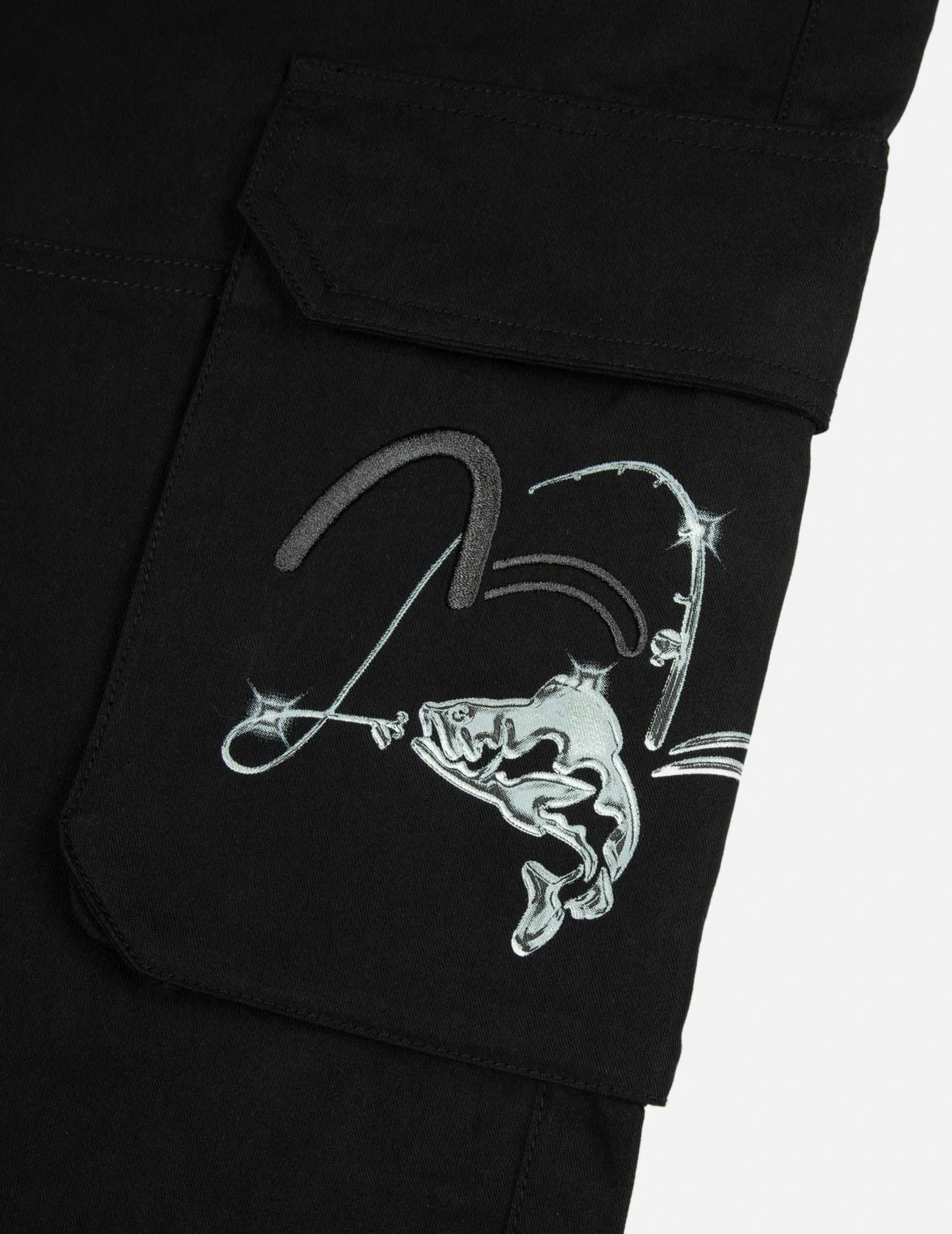 Multi Pockets Fishing Logo Print Regular Fit Joggers - Image 13