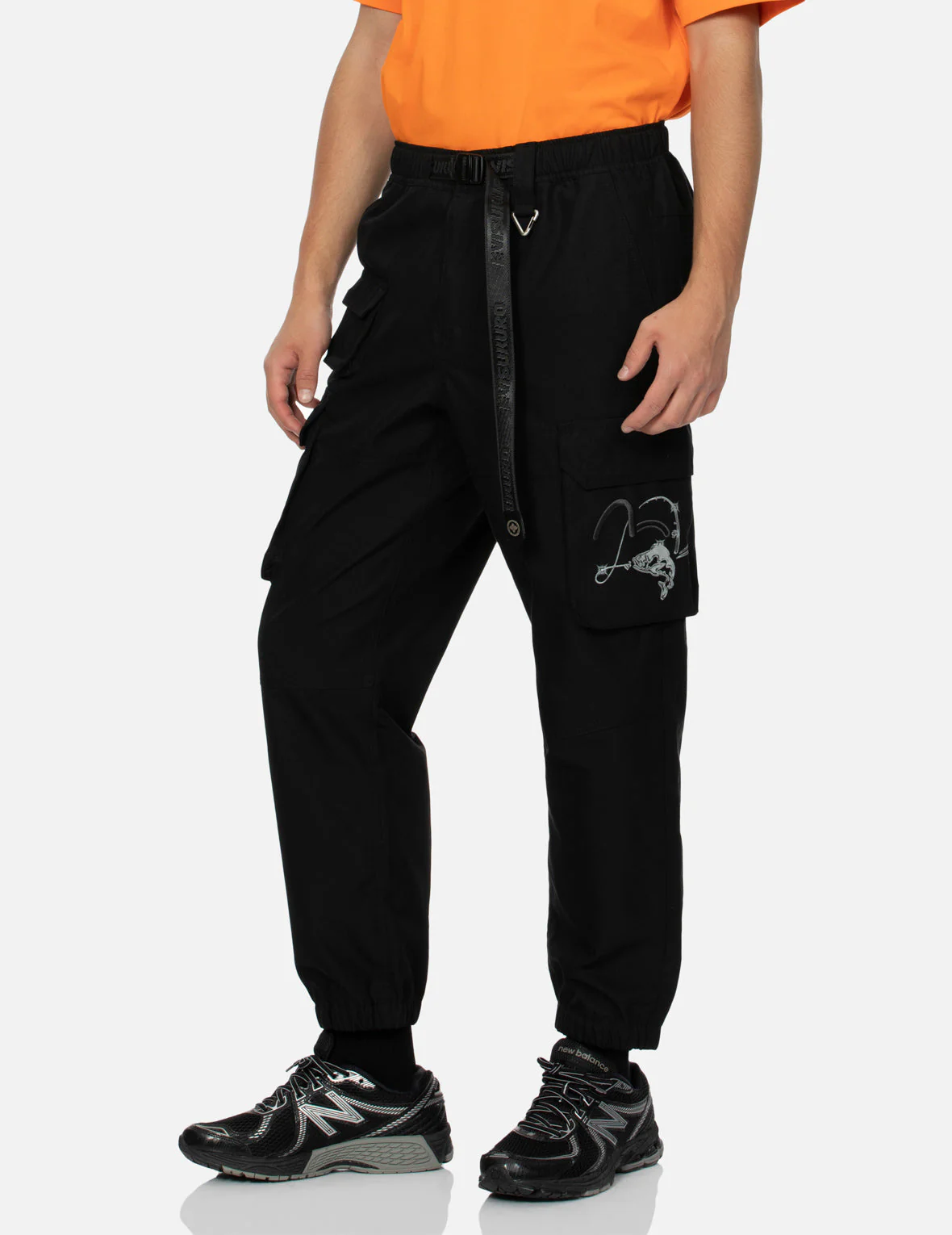 Multi Pockets Fishing Logo Print Regular Fit Joggers - Image 7