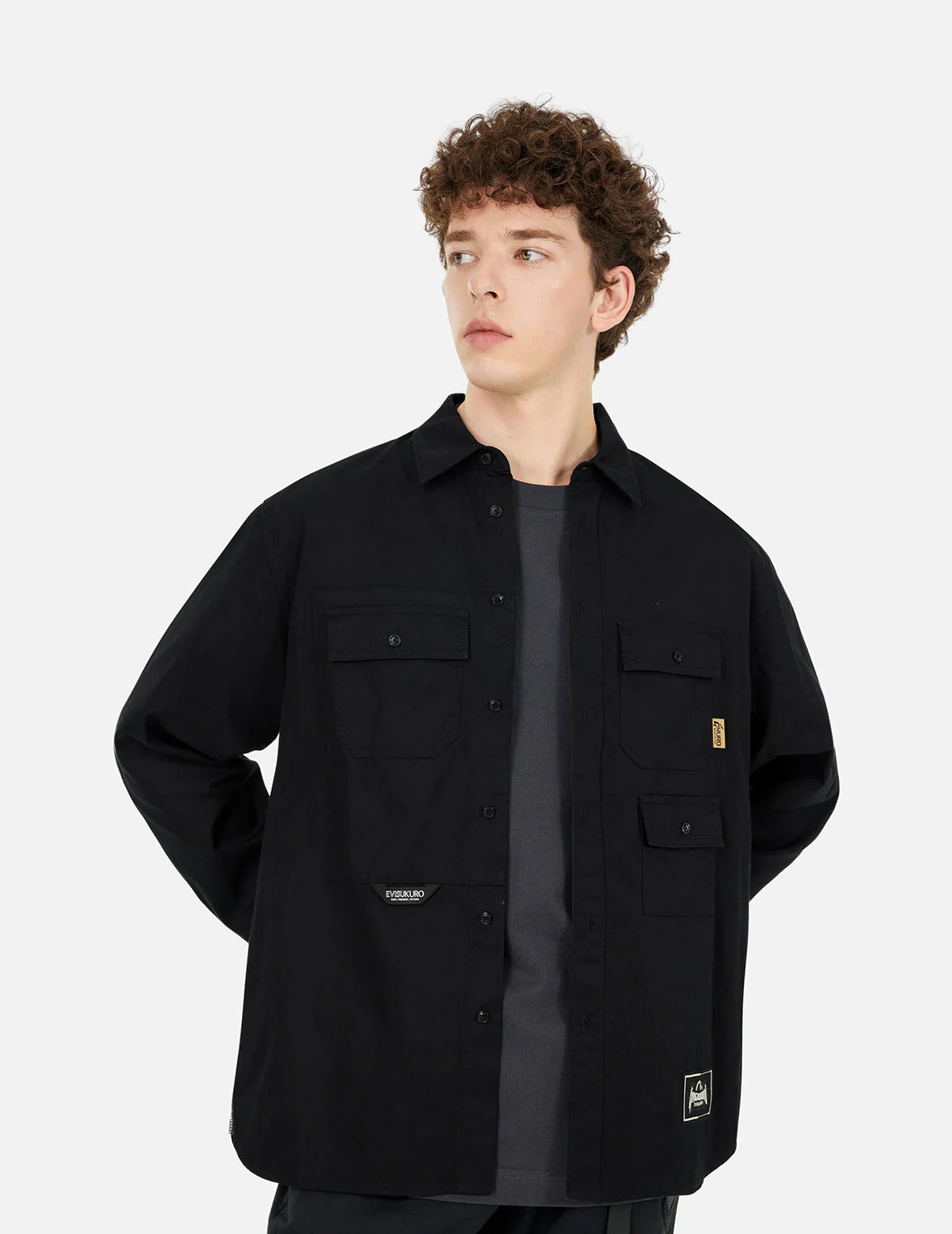 Multi-pockets Relax Fit Long Sleeves Shirt - Image 10