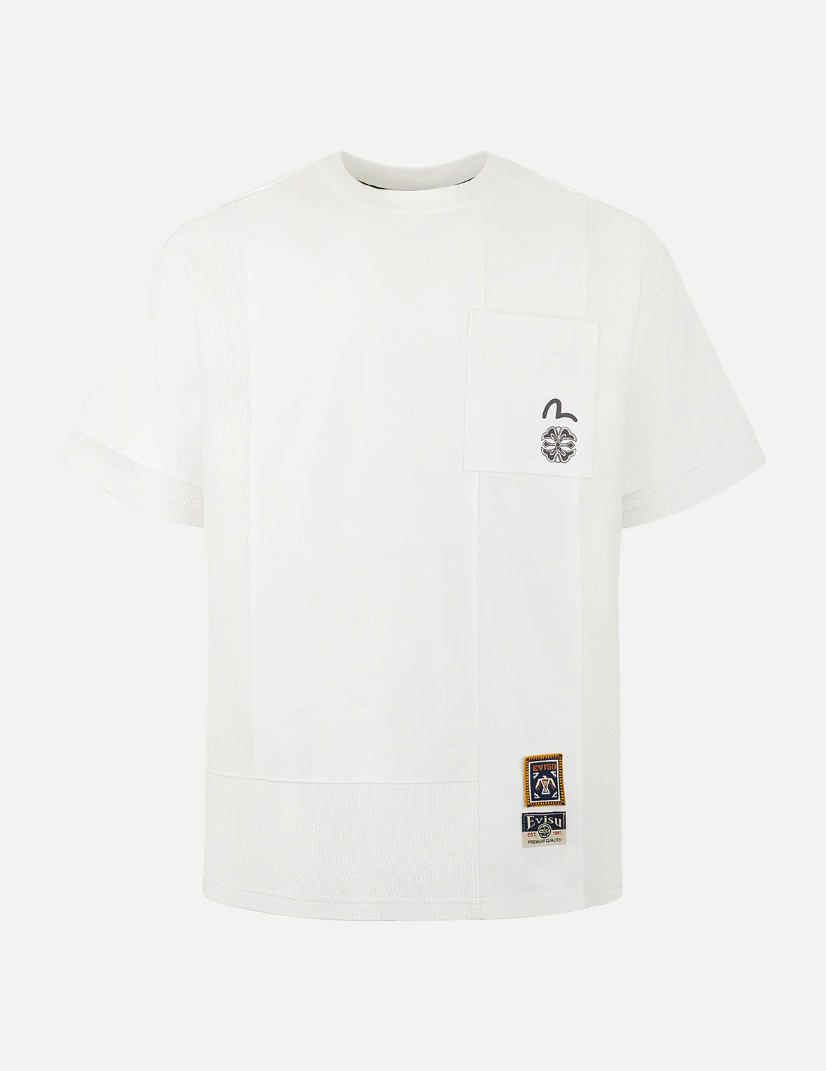 Multi-print and Fabric Blocking Relax Fit T-shirt