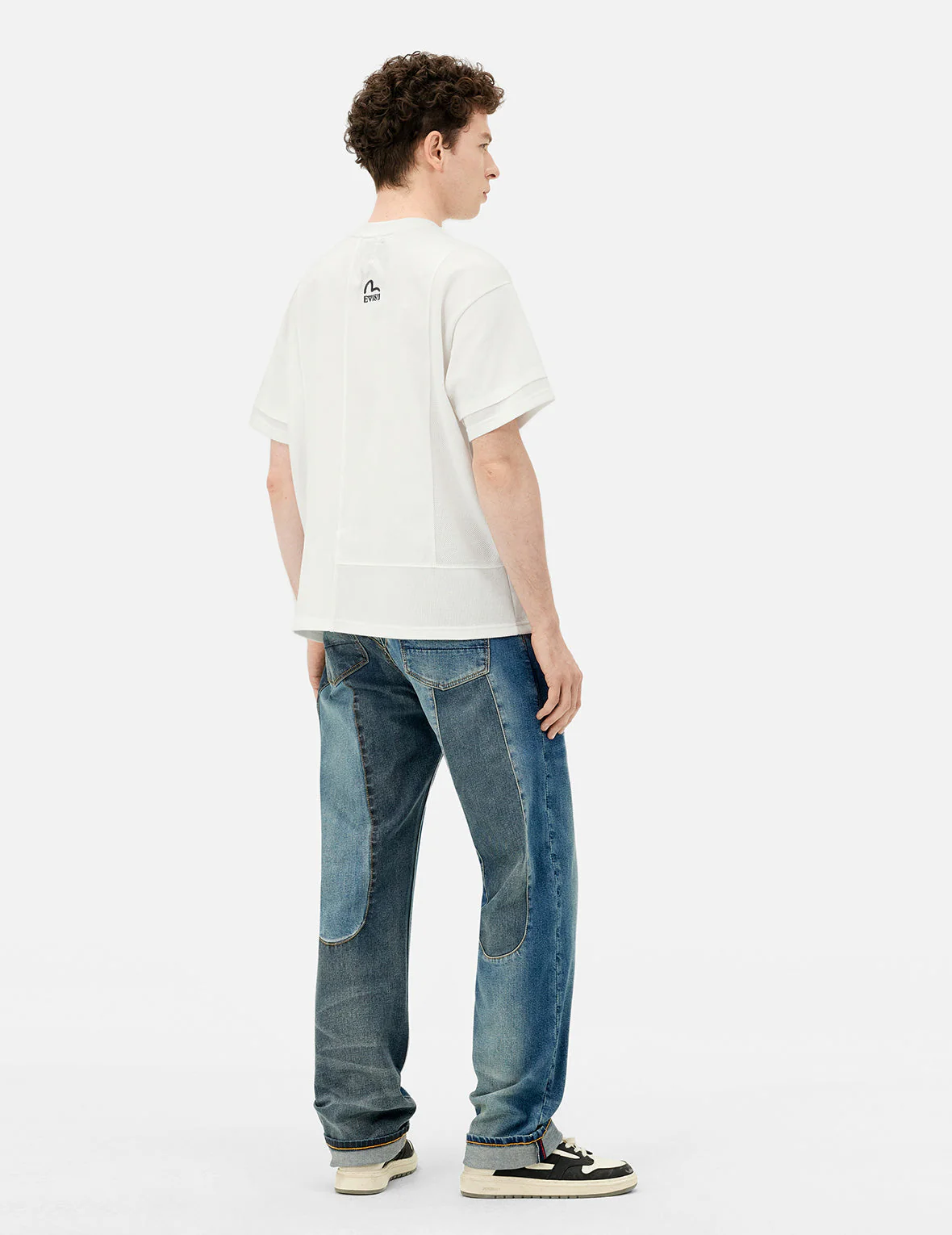 Multi-print and Fabric Blocking Relax Fit T-shirt - Image 4