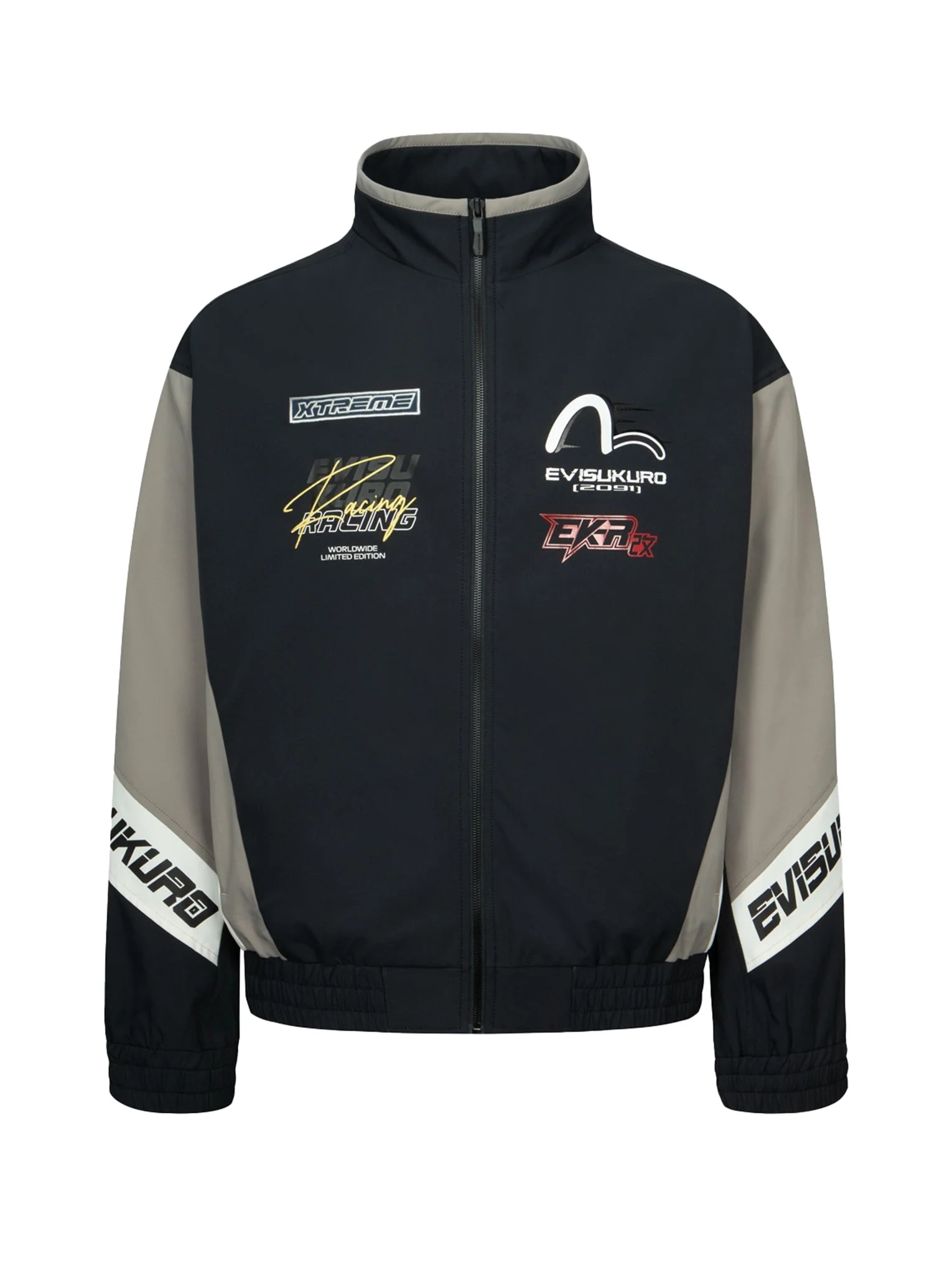 Multi-Logo Print Fashion Fit Racing Jacket - Image 16