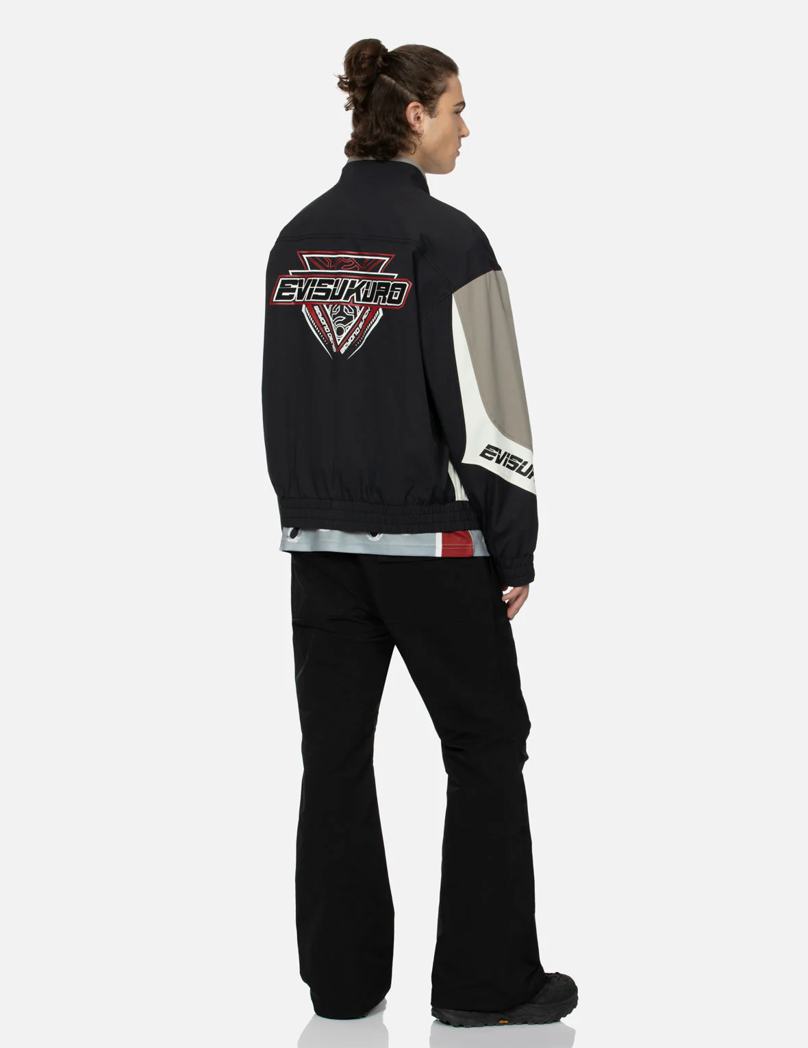Multi-Logo Print Fashion Fit Racing Jacket - Image 4
