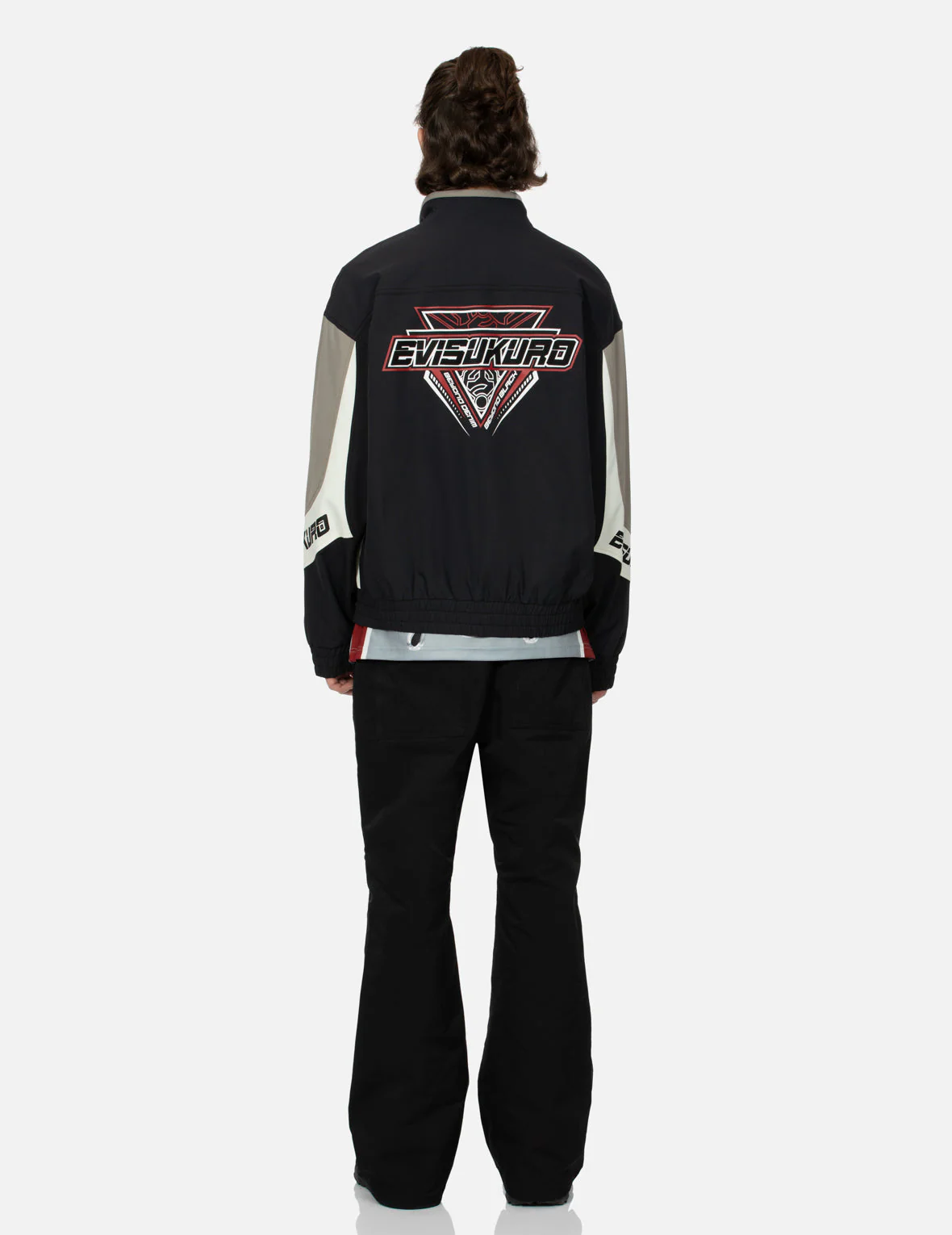 Multi-Logo Print Fashion Fit Racing Jacket - Image 6