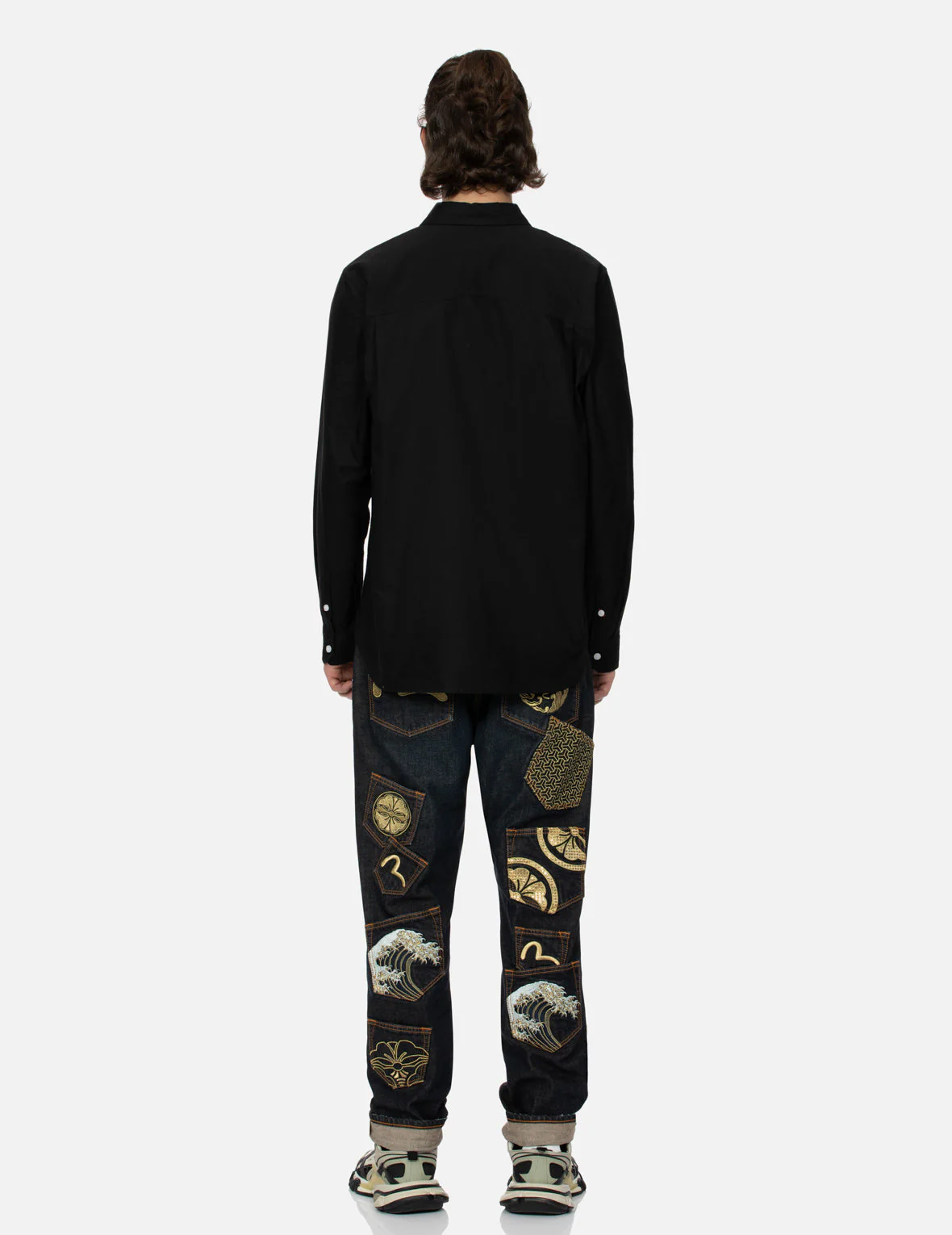 Multi-Pocket and Logo Patch Embroidered Relax Fit Shirt - Image 11