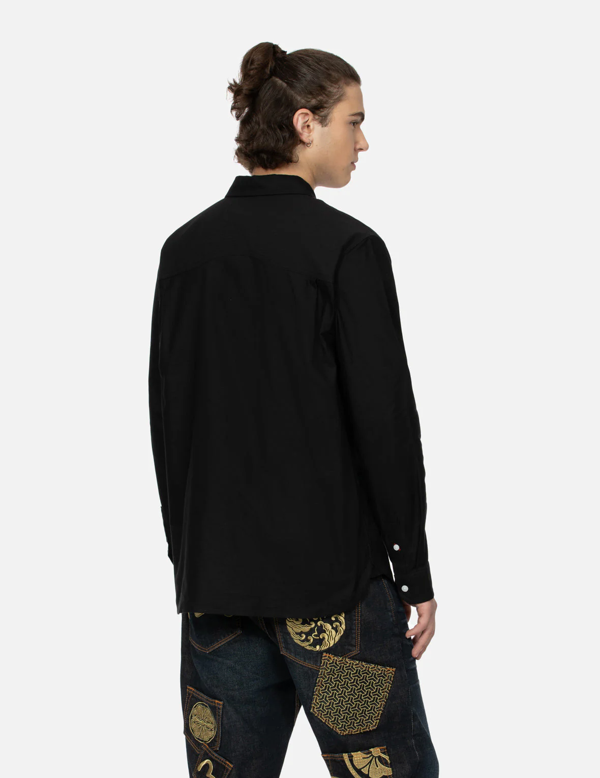 Multi-Pocket and Logo Patch Embroidered Relax Fit Shirt - Image 15