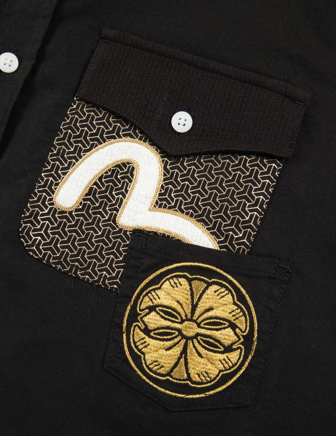 Multi-Pocket and Logo Patch Embroidered Relax Fit Shirt - Image 19