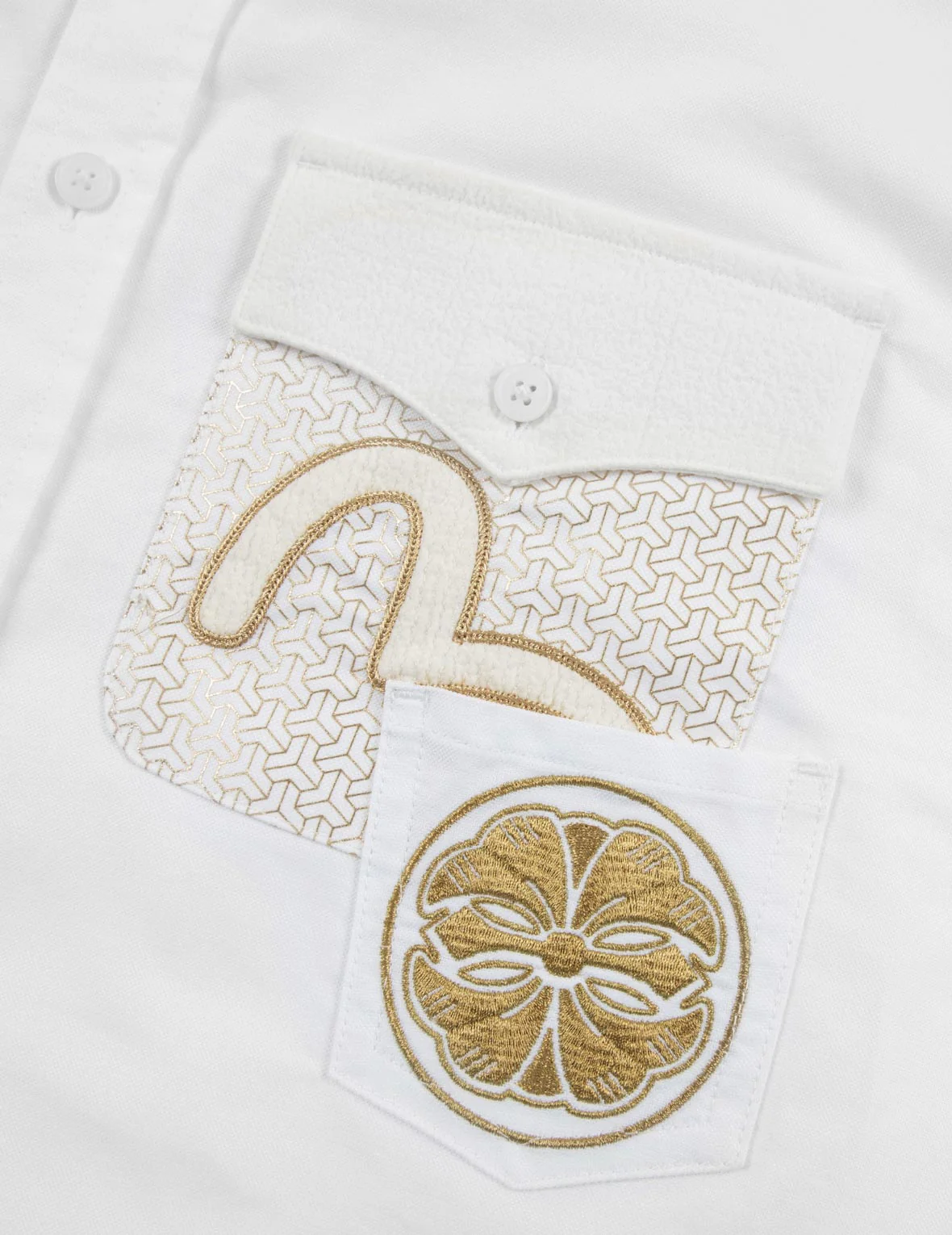 Multi-Pocket and Logo Patch Embroidered Relax Fit Shirt - Image 20