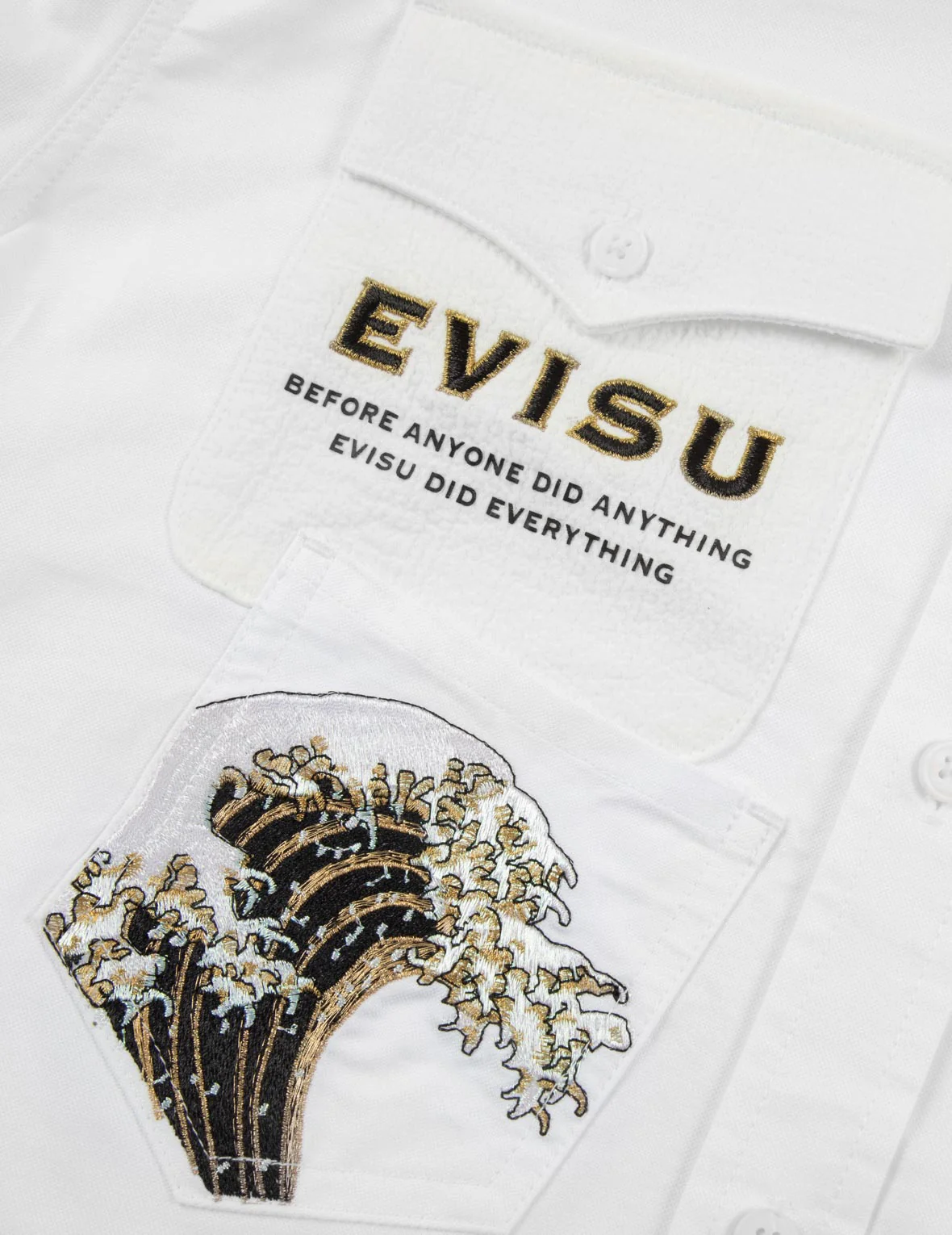 Multi-Pocket and Logo Patch Embroidered Relax Fit Shirt - Image 22