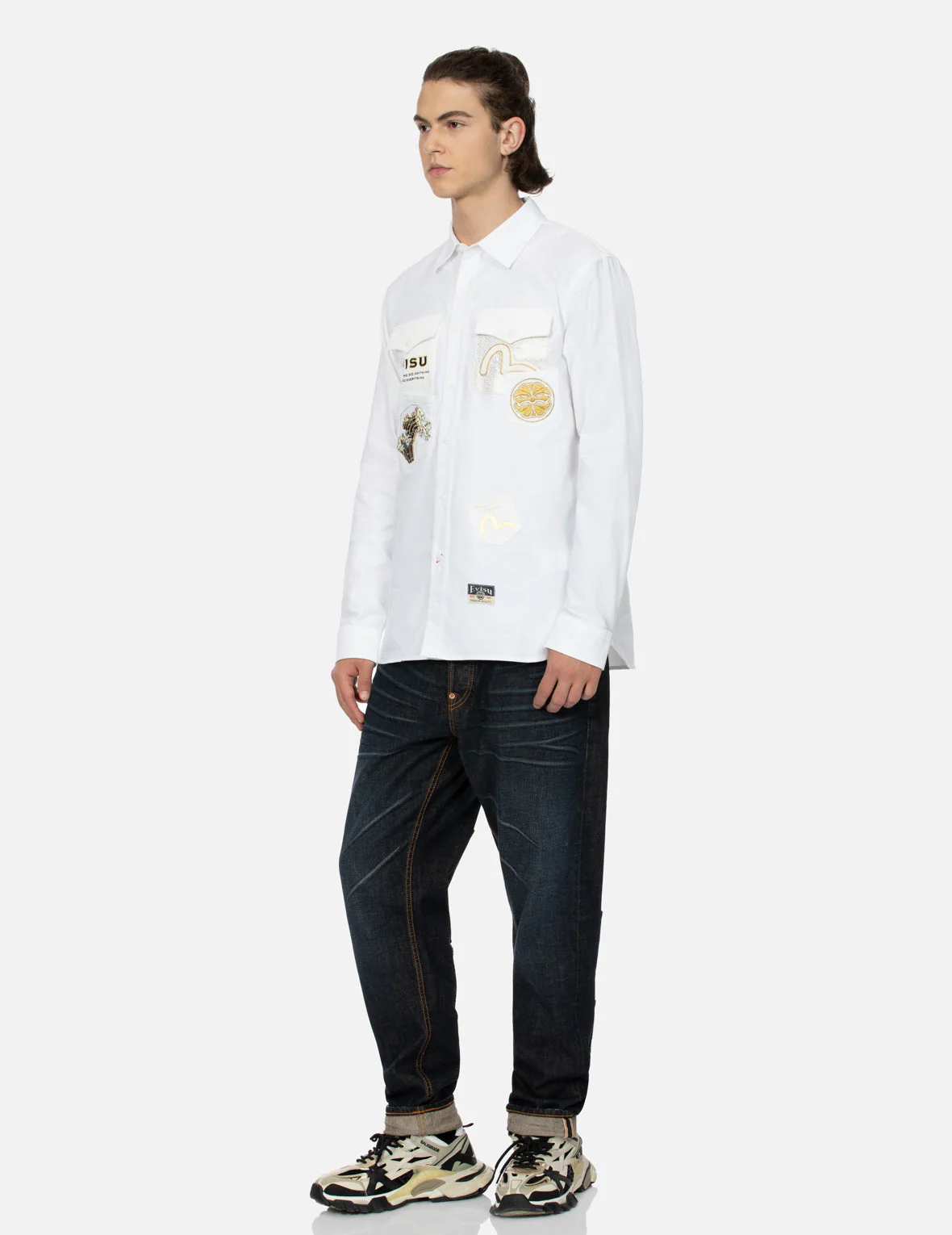 Multi-Pocket and Logo Patch Embroidered Relax Fit Shirt - Image 6
