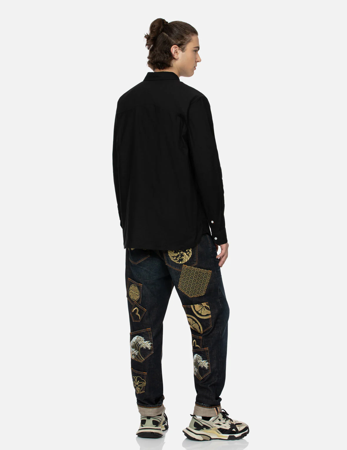 Multi-Pocket and Logo Patch Embroidered Relax Fit Shirt - Image 7