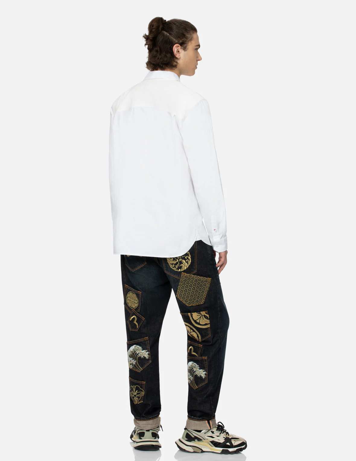 Multi-Pocket and Logo Patch Embroidered Relax Fit Shirt - Image 8