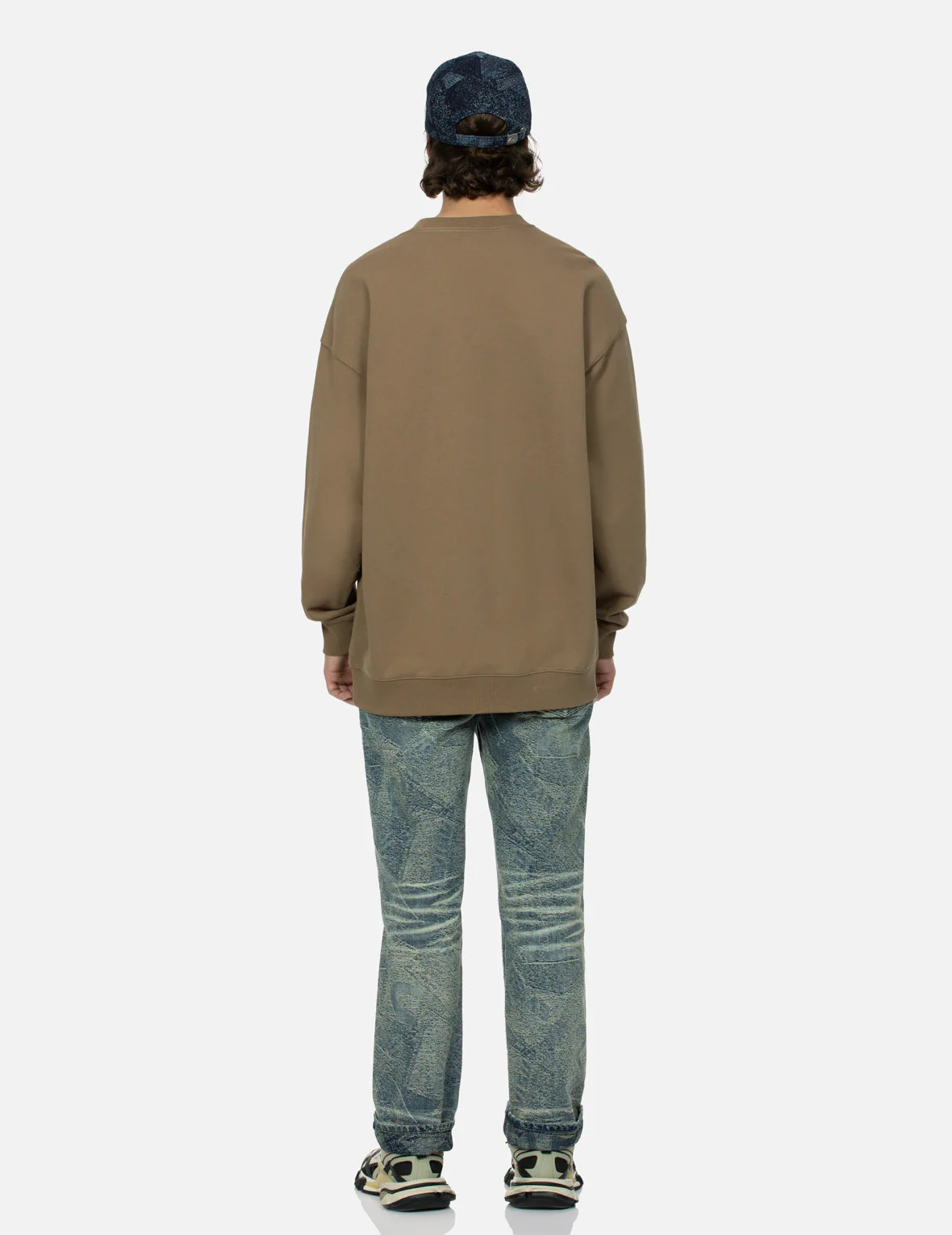 Multi-Pockets with Seagull Print Loose Fit Sweatshirt - Image 11