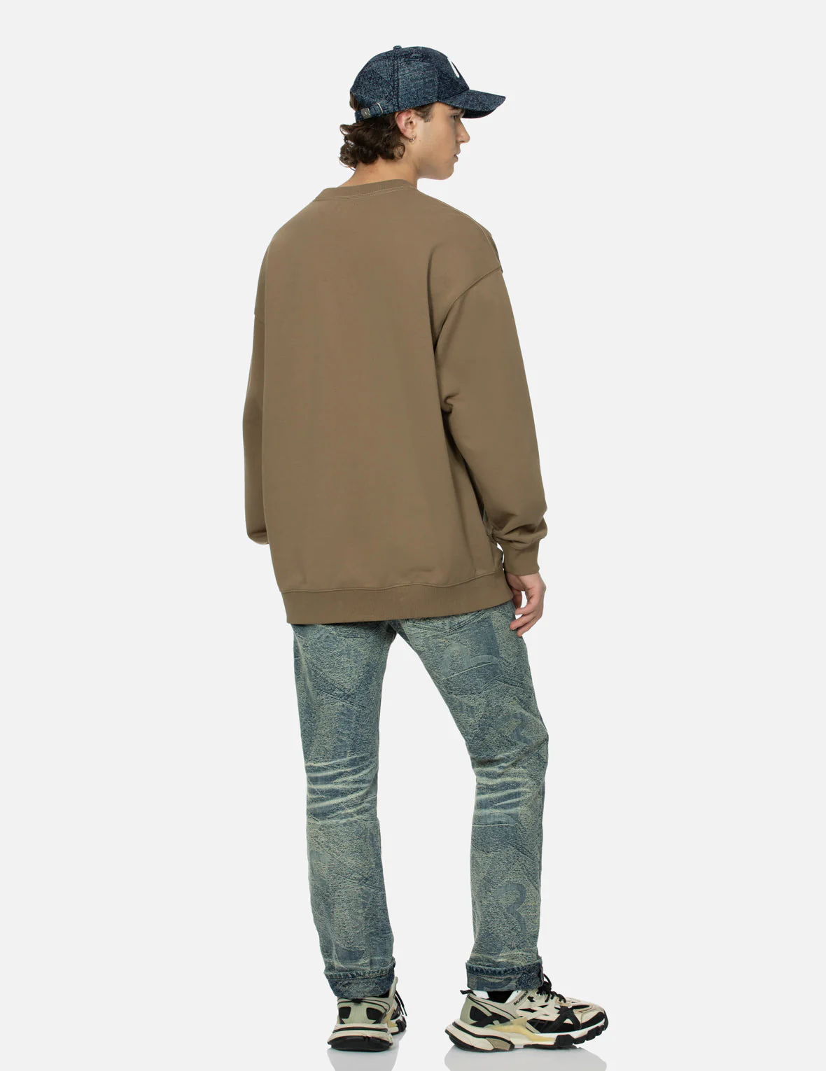 Multi-Pockets with Seagull Print Loose Fit Sweatshirt - Image 7