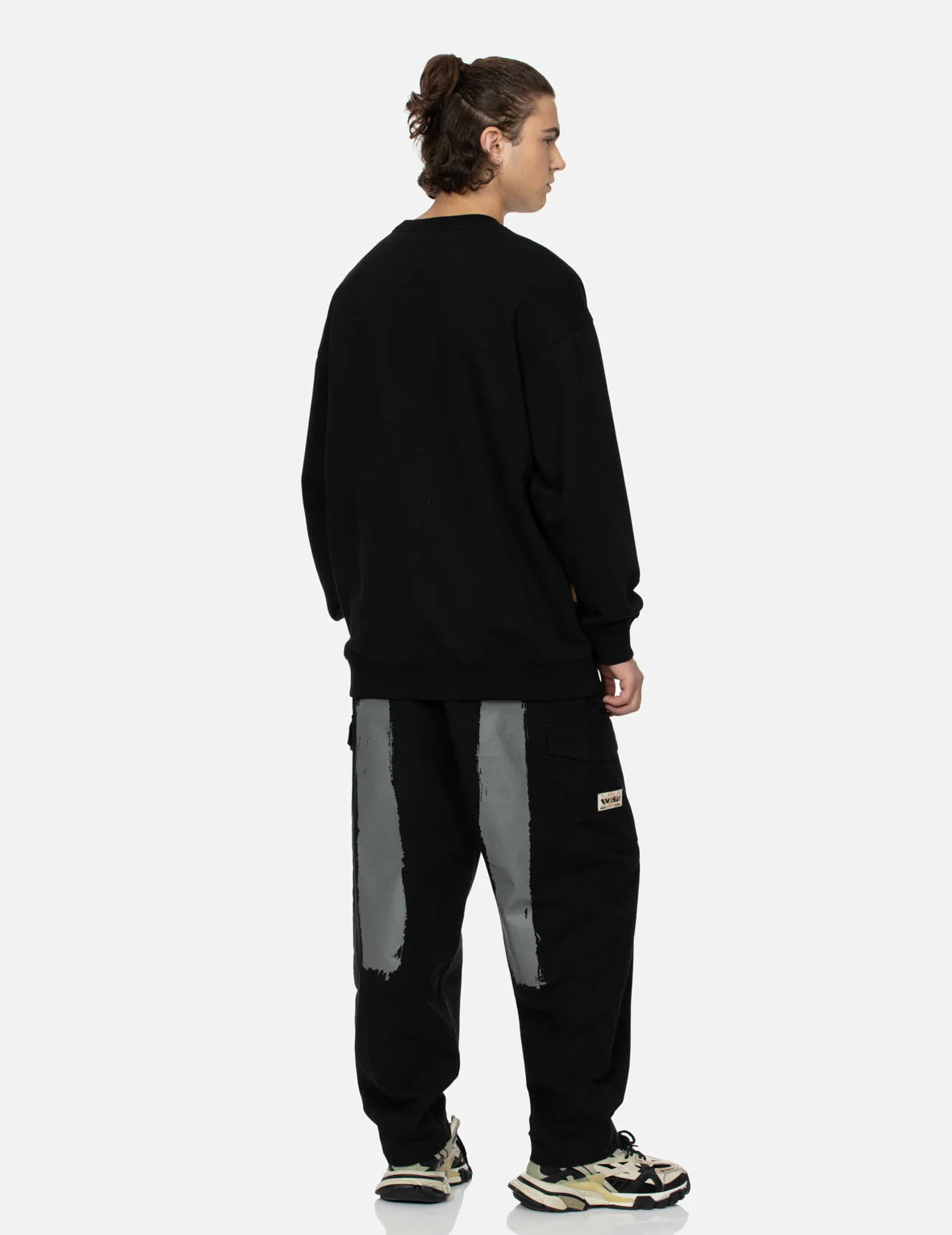Multi-Pockets with Seagull Print Loose Fit Sweatshirt - Image 8