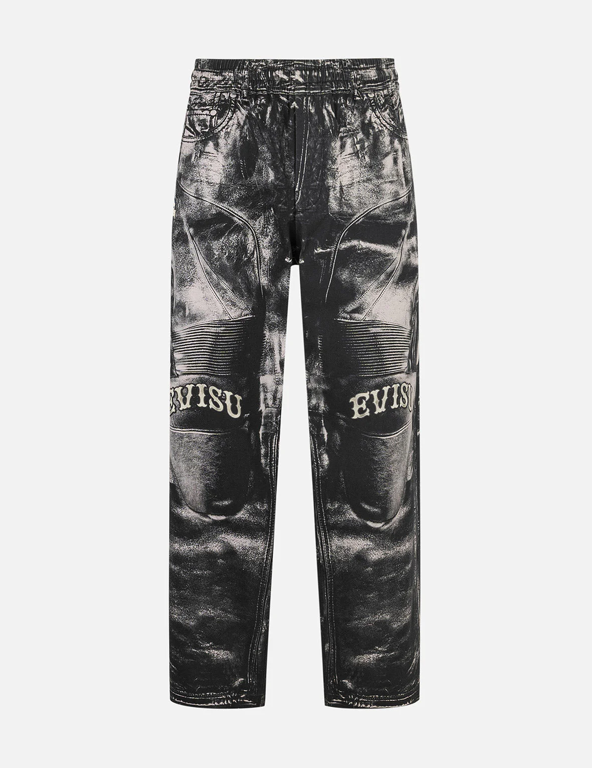 Multi-replicate Print Wide-leg Biker Pants - Image 11